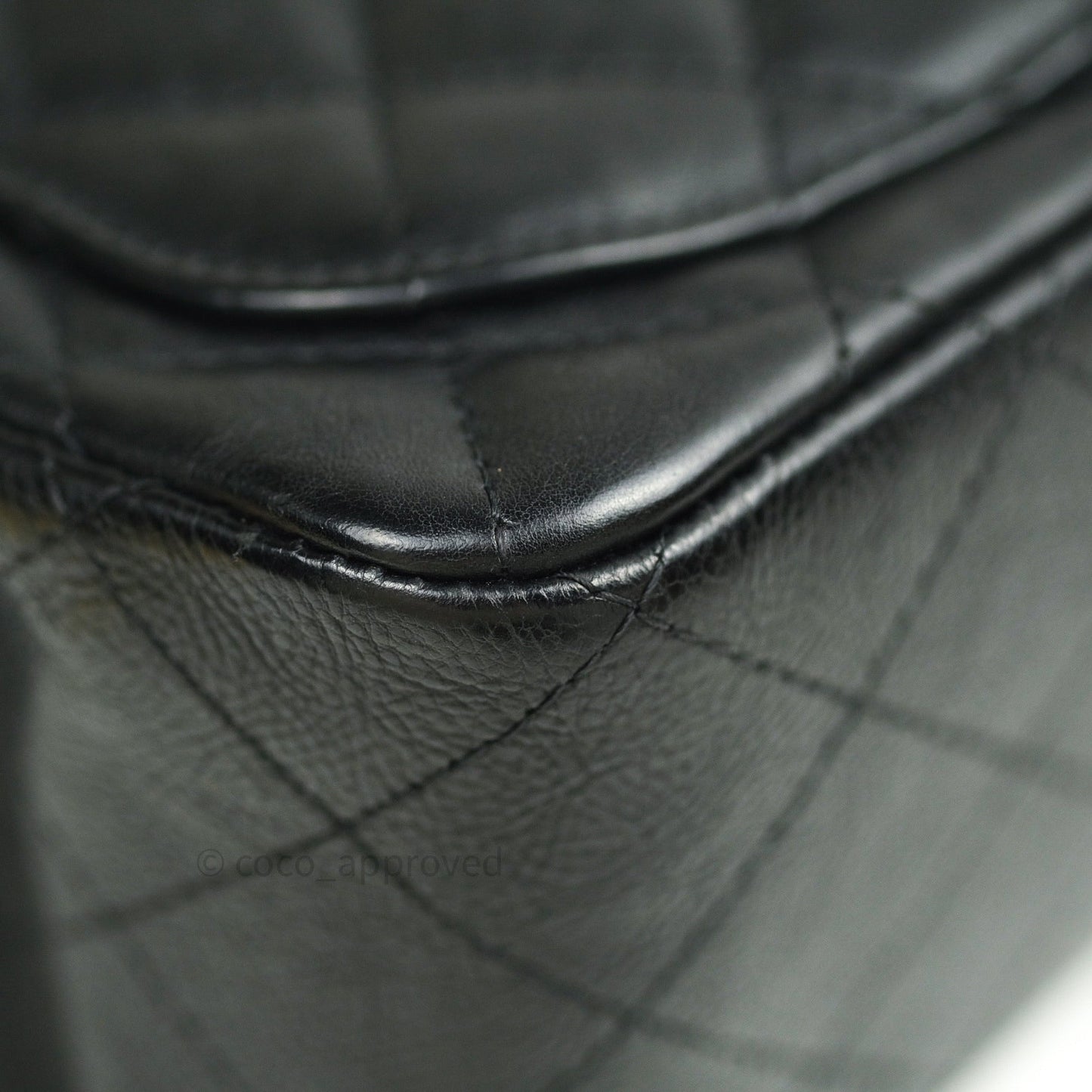 Chanel Quilted Mini Square Flap So Black Crumpled Calfskin