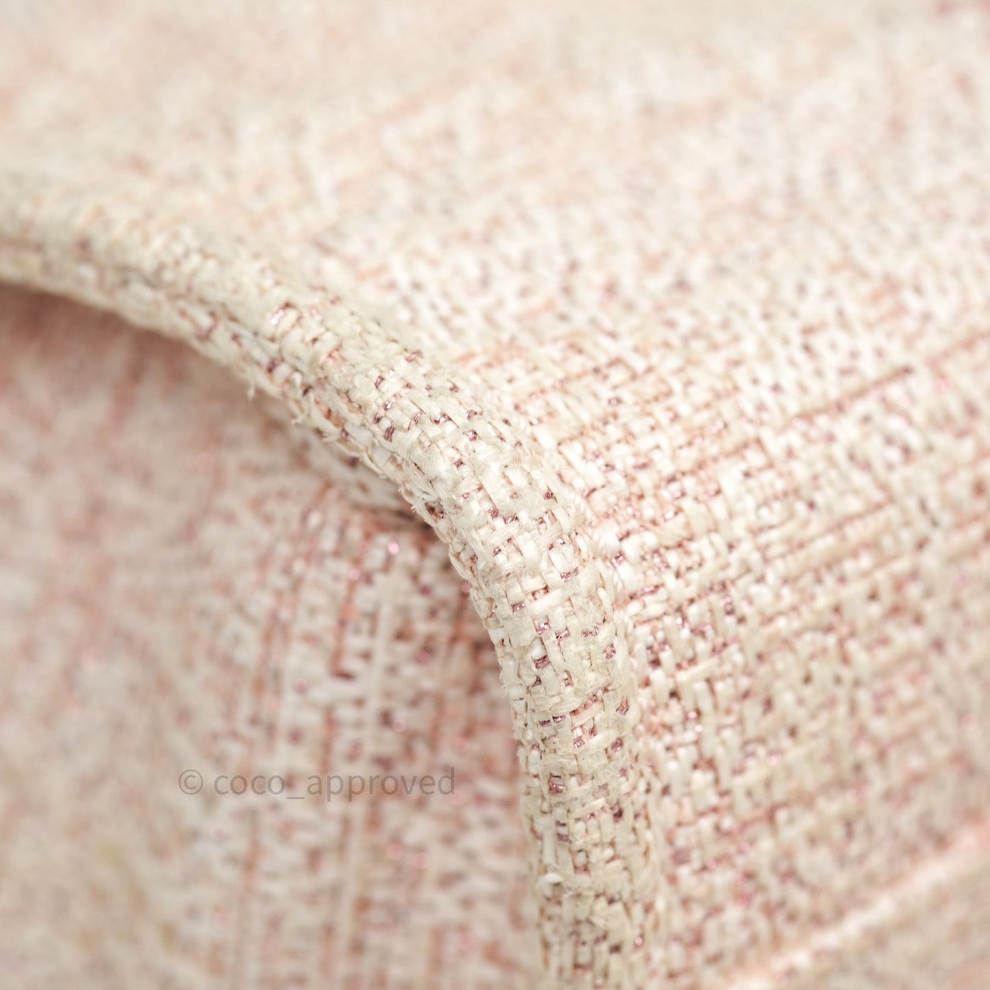 Chanel Canvas Deauville Medium Tote Pink Glittering 19C