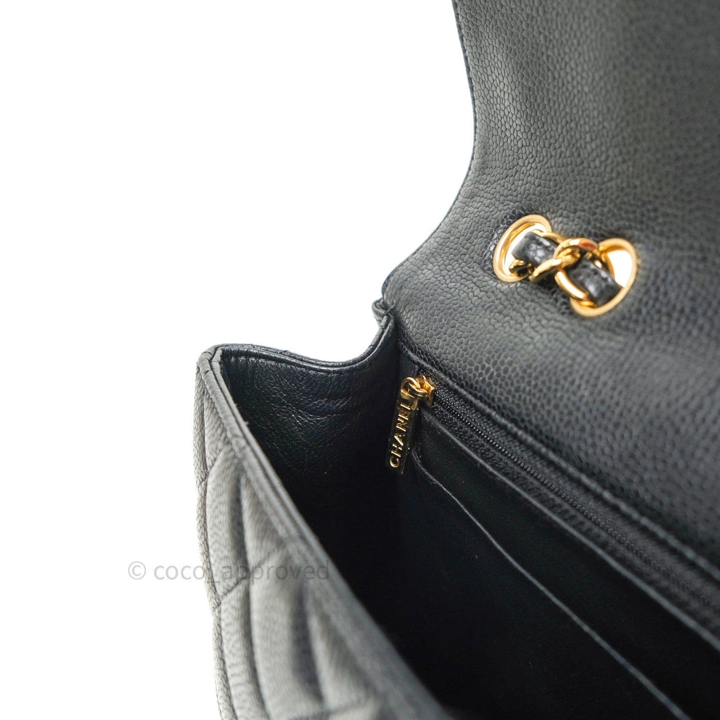 Chanel Jumbo Single Flap Black Caviar Gold Hardware⁣⁣