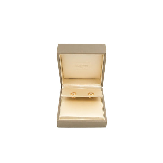 Bvlgaril Bulgari-Bulgari 18K Rose Gold Diamonds Round Earrings