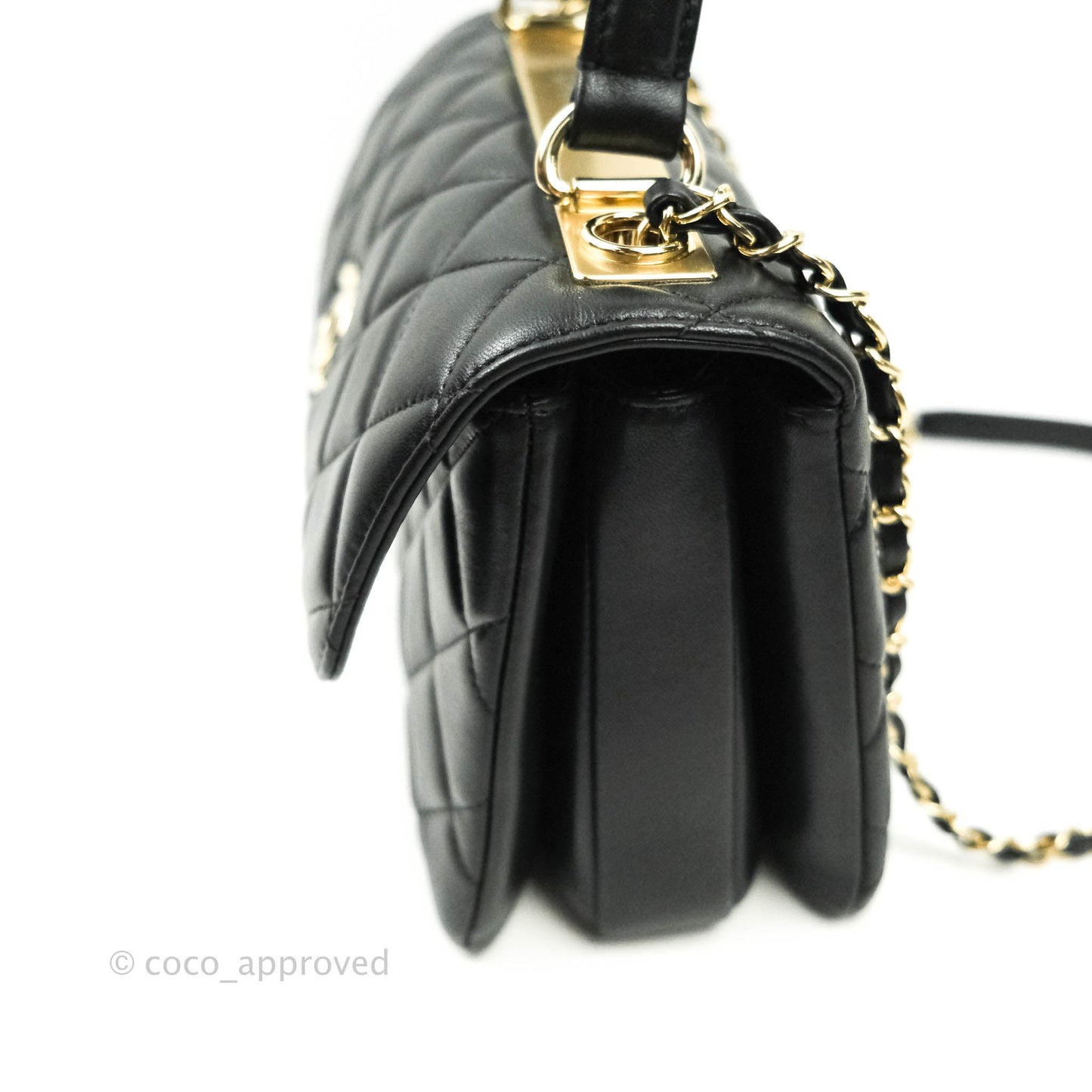 Chanel Trendy CC Small Black Lambskin Gold Hardware