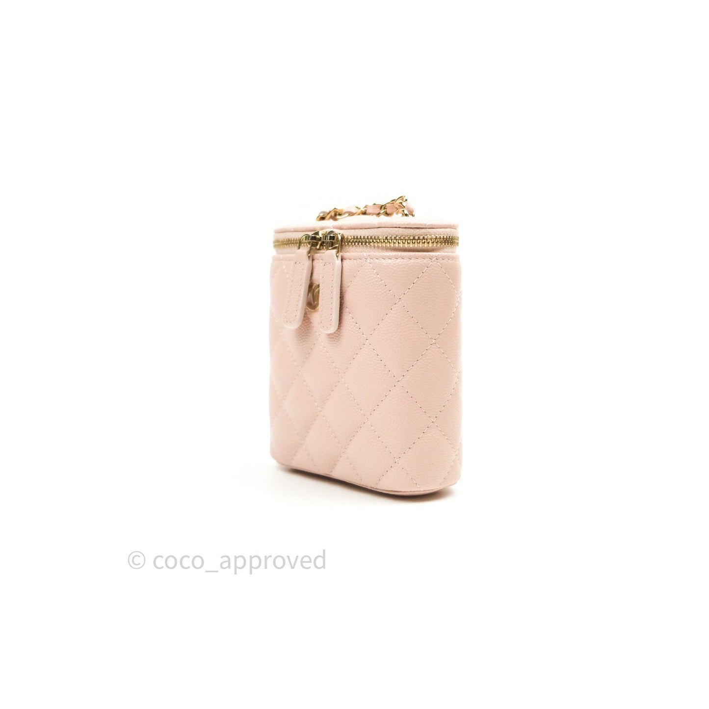 Chanel Classic Mini Vanity With Chain Pink Caviar Gold Hardware