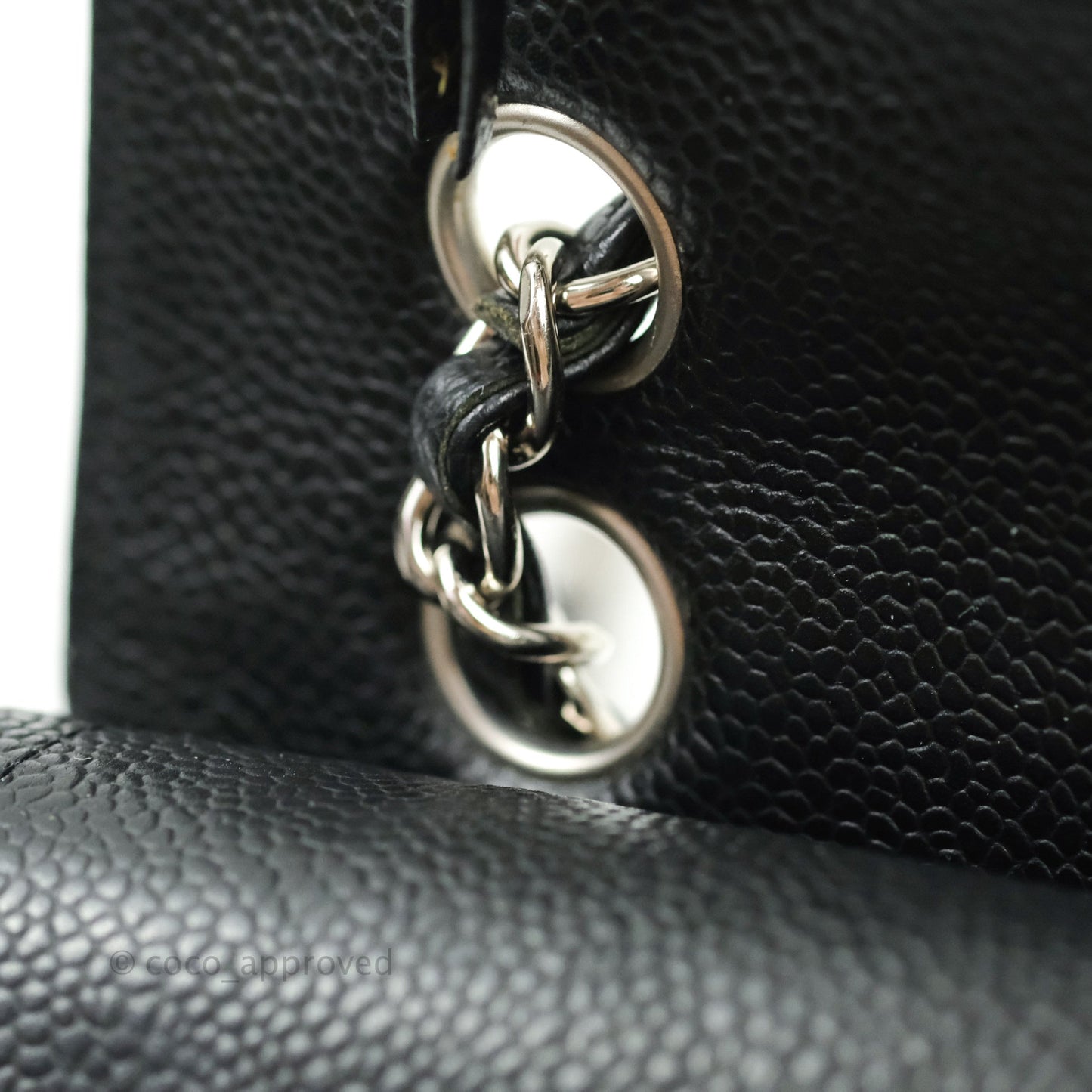 Chanel Classic Small S/M Flap Black Caviar Silver Hardware