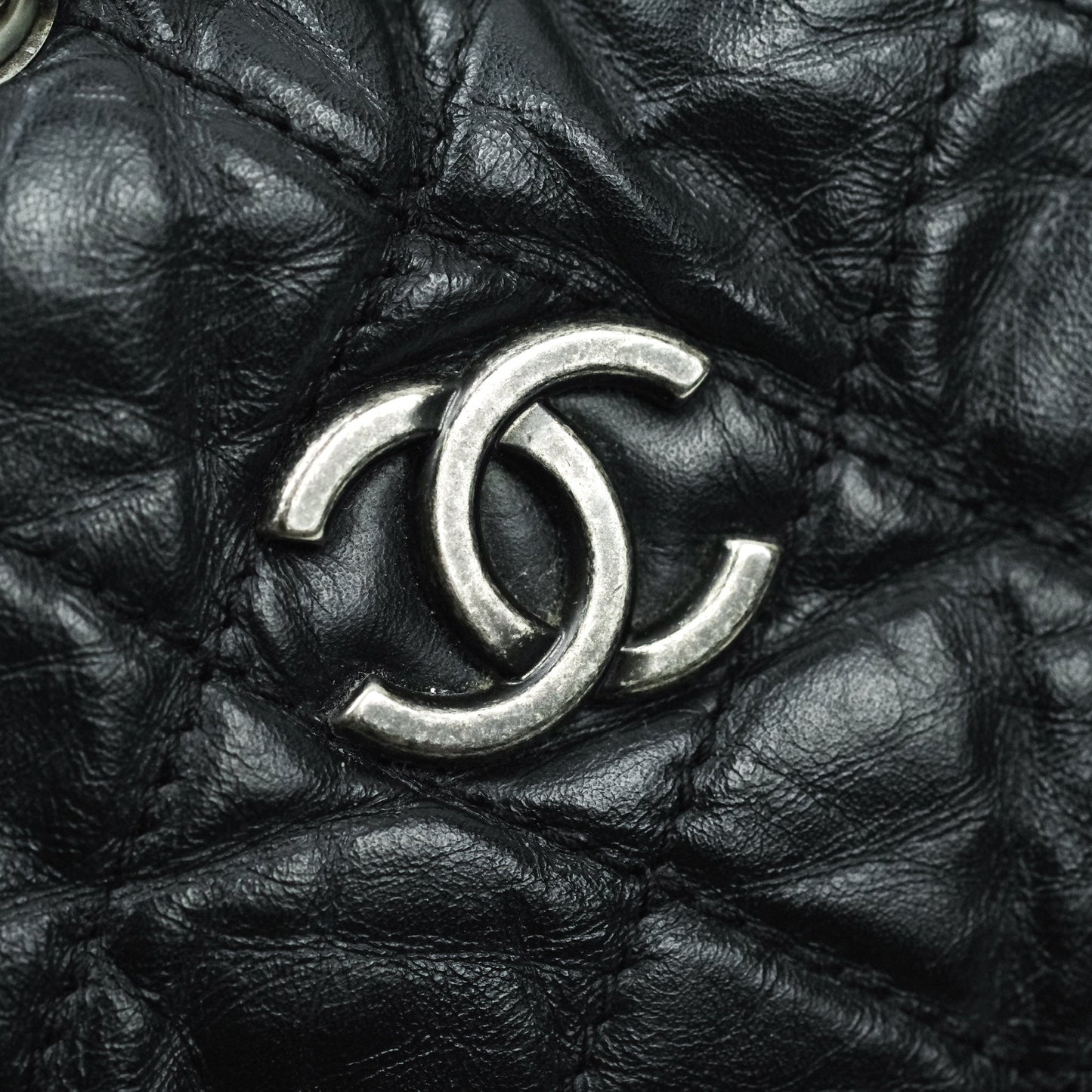 Chanel Gabrielle Backpack Black Aged Calfskin Small Black