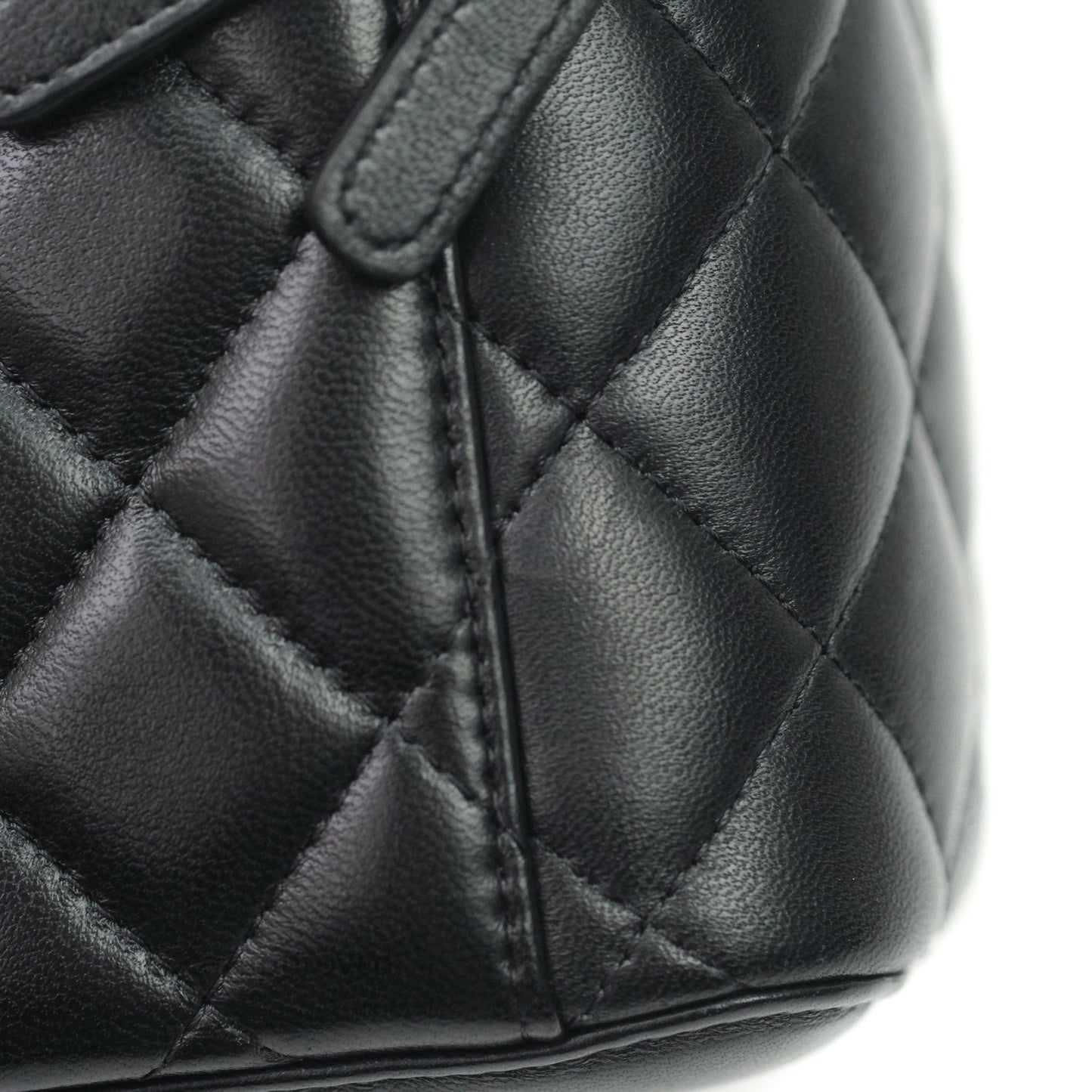 Chanel Vanity with Classic Chain in Black Lambskin Gold Hardware