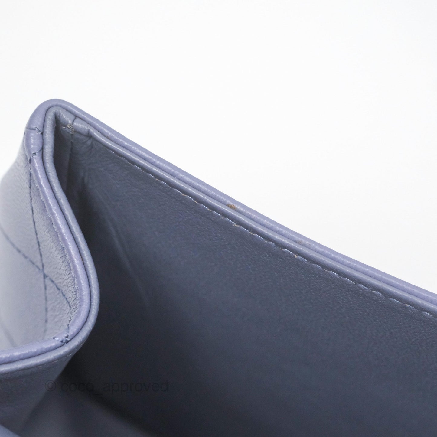 Chanel Jumbo Double Flap Lavender Blue Lambskin Silver Hardware⁣⁣