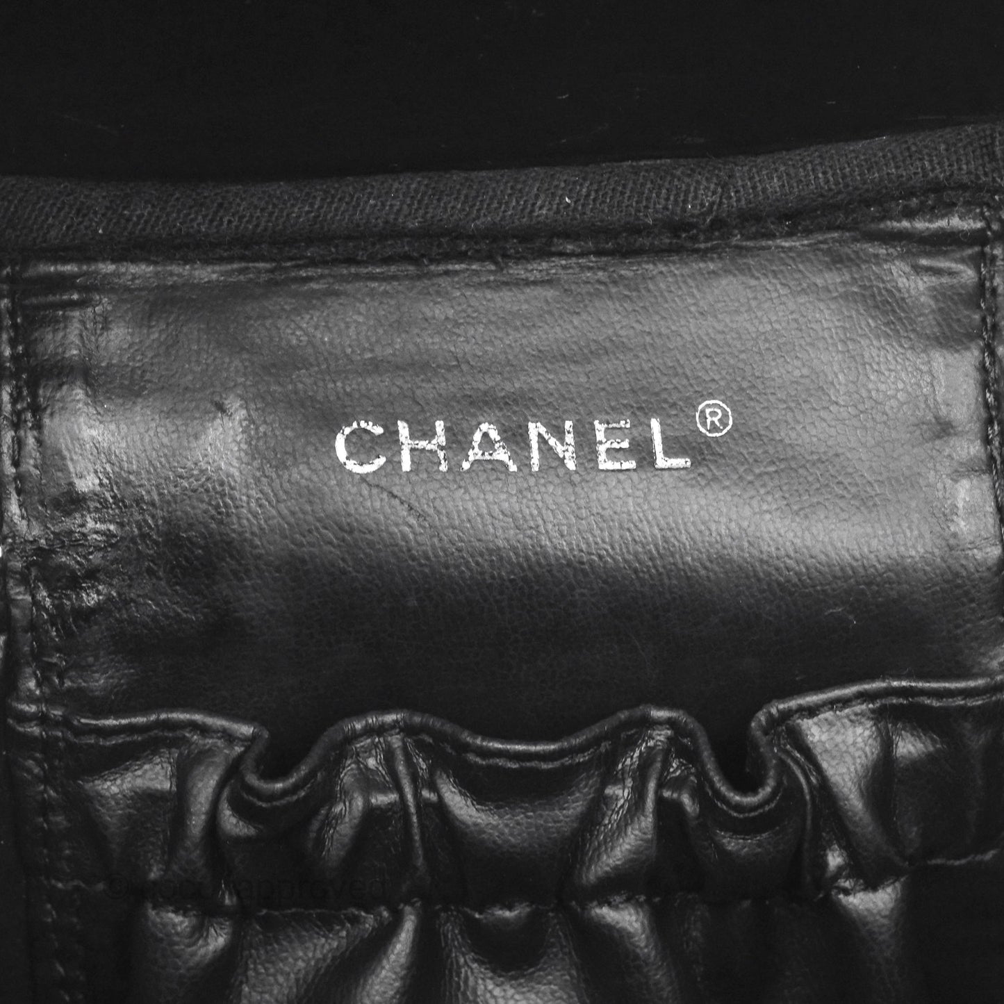 Chanel Vintage Vanity Case Black Caviar Gold Hardware