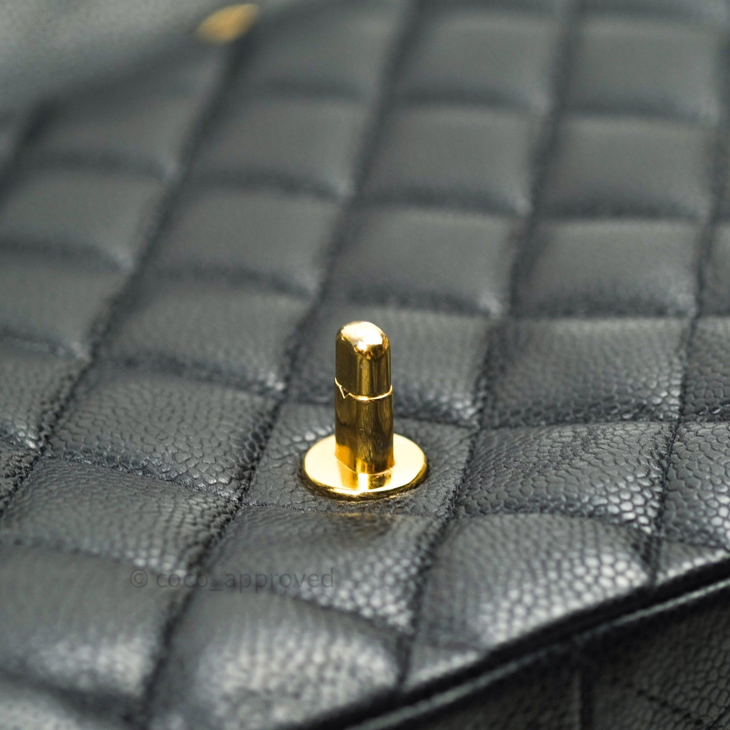 Chanel Jumbo Single Flap Black Caviar Gold Hardware⁣⁣