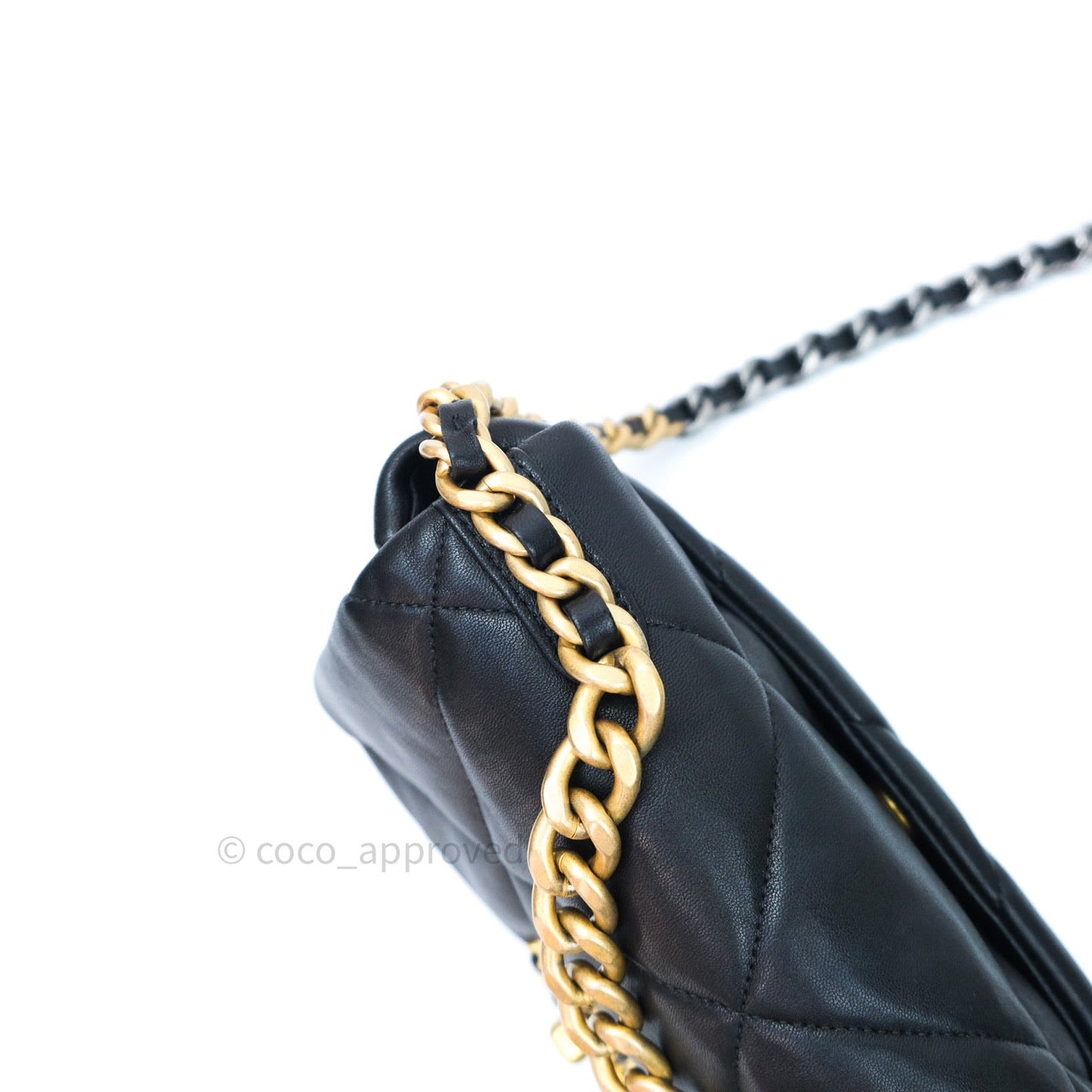 Chanel 19 Small Black Goatskin Mixed Hardware