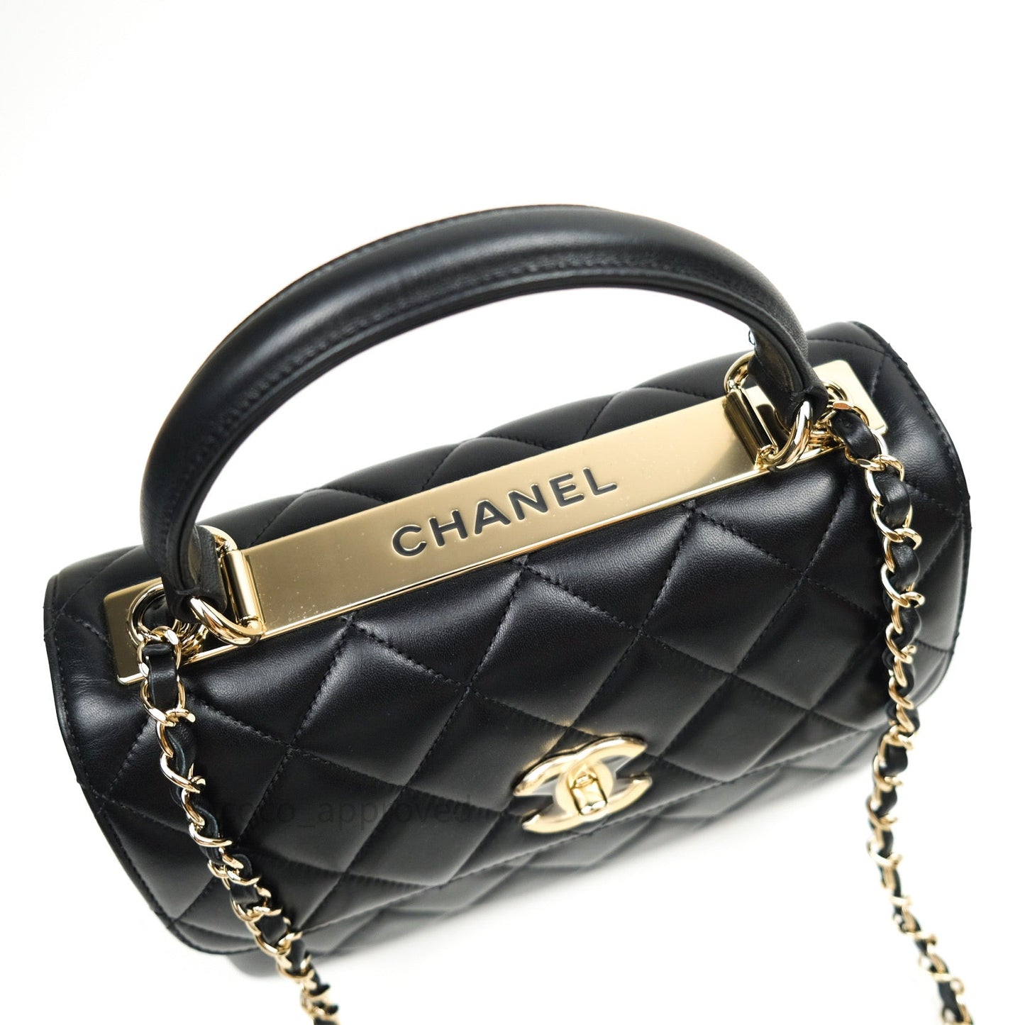Chanel Trendy CC Small Black Lambskin Gold Hardware