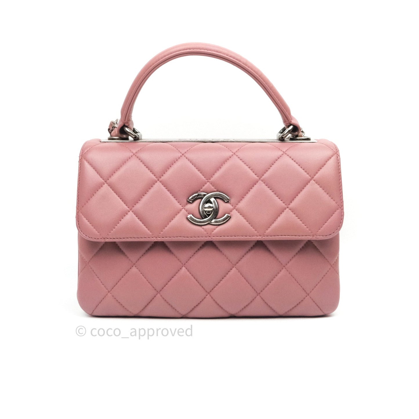 Chanel Quilted Small Trendy CC Flap Bag Mauve Pink Lambskin Ruthenium Hardware