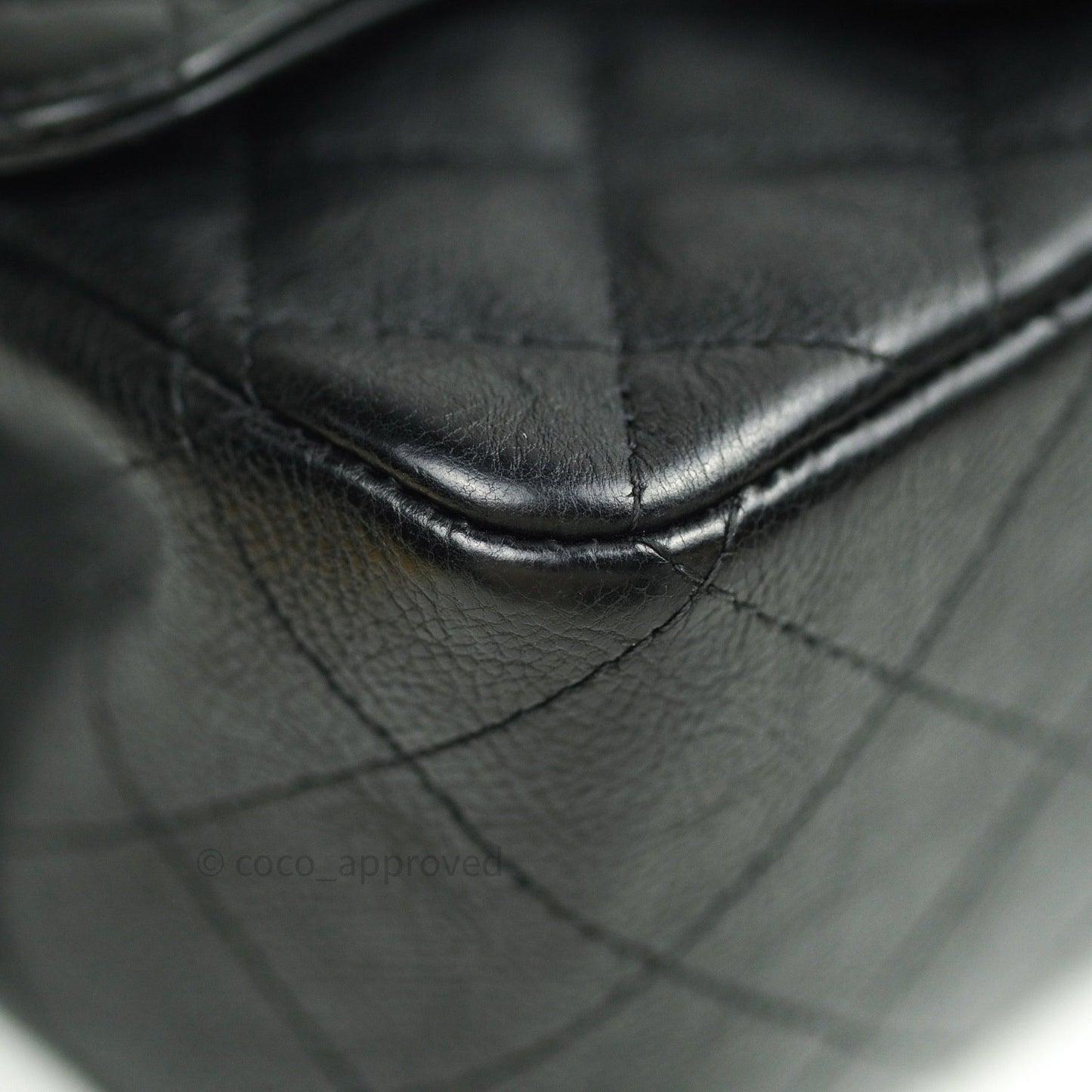 Chanel Quilted Mini Square Flap So Black Crumpled Calfskin
