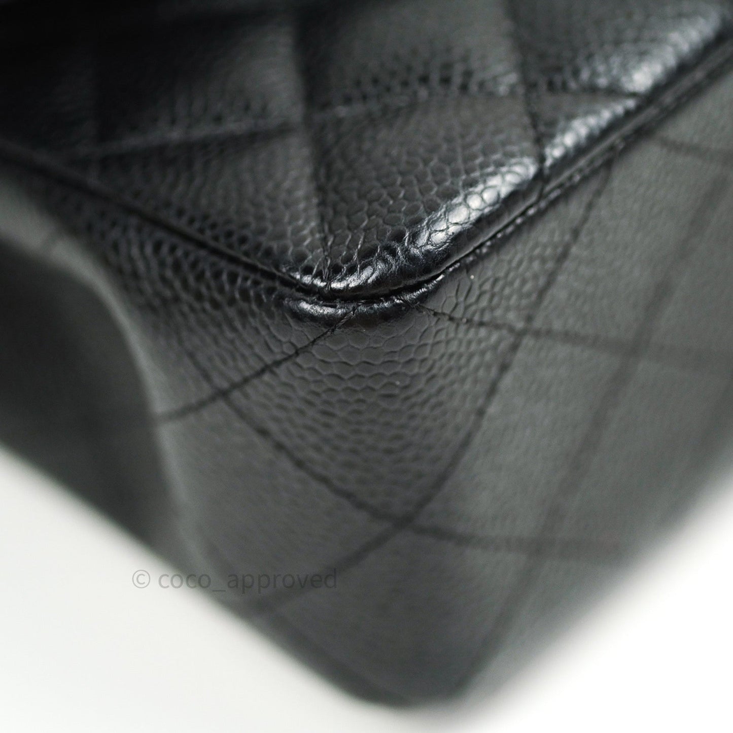 Chanel Quilted S/M Small Classic Flap Black Caviar Silver Hardware