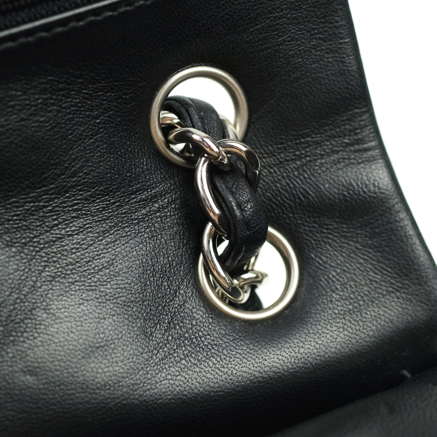 Chanel Jumbo Double Flap Black Lambskin Silver Hardware⁣⁣