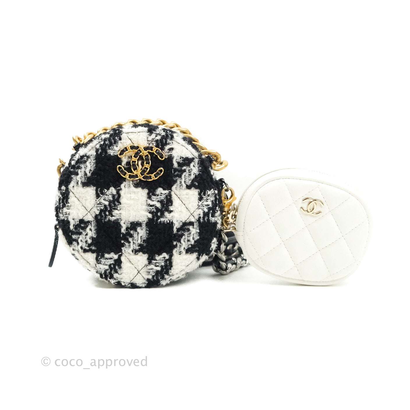 Chanel 19 Tweed Clutch with Chain & Coin Purse