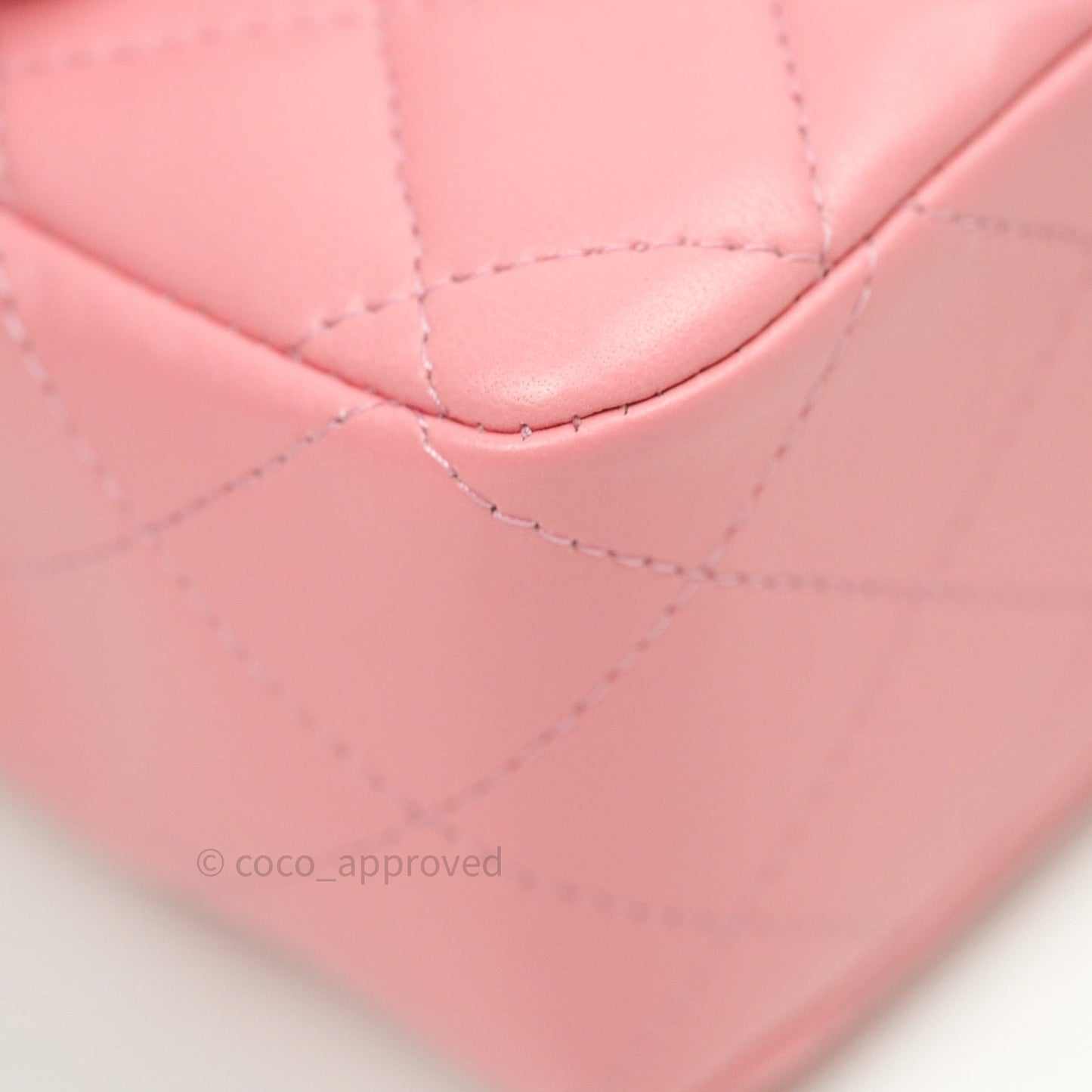 Chanel Quilted Mini Rectangular Pink Lambskin Gold Hardware