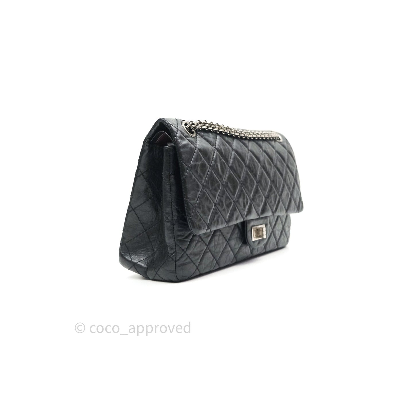 Chanel Reissue Quilted Aged Calfskin Black Ruthenium Hardware 226