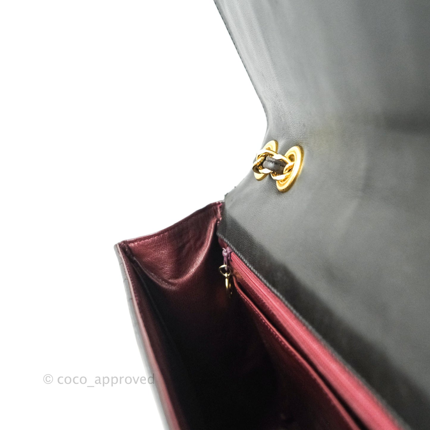 Chanel Vintage CC Chain Flap Bag Vertical Quilt Lambskin Maxi Gold Hardware
