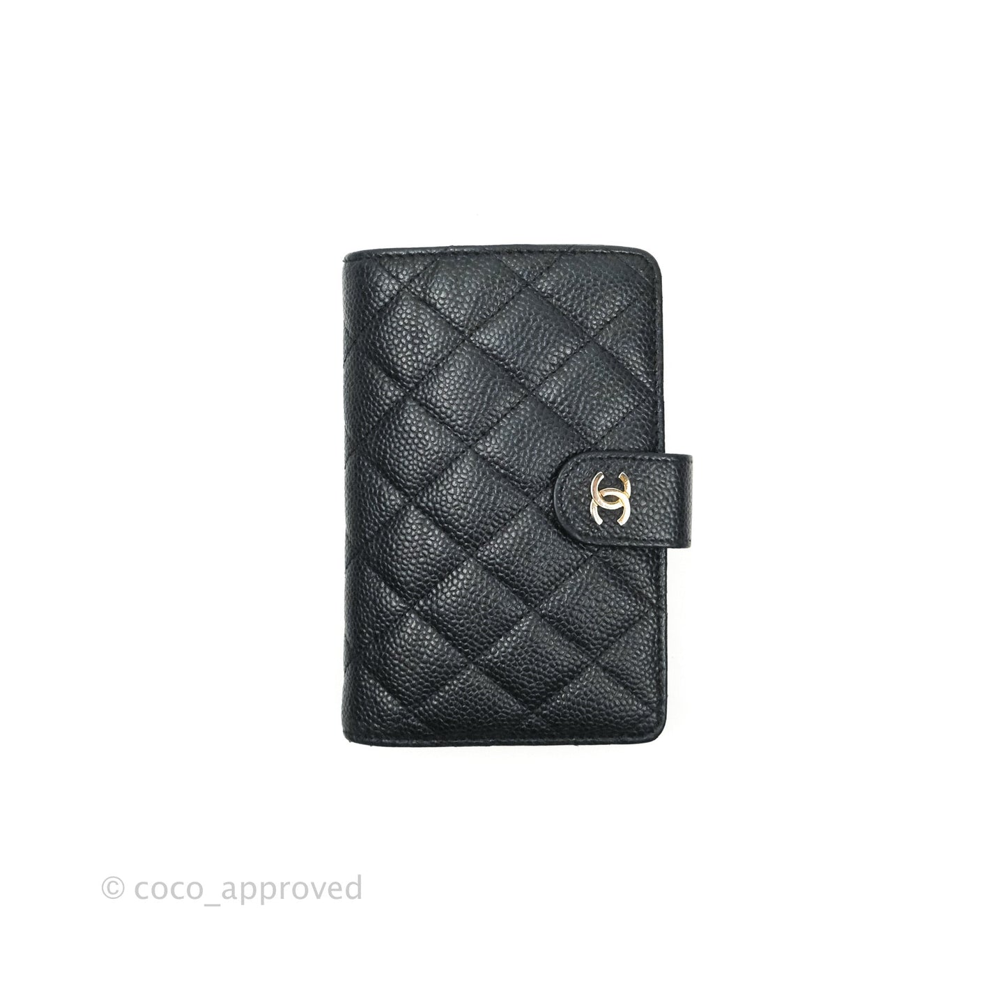 Chanel Timeless Black Caviar Wallet Gold Hardware