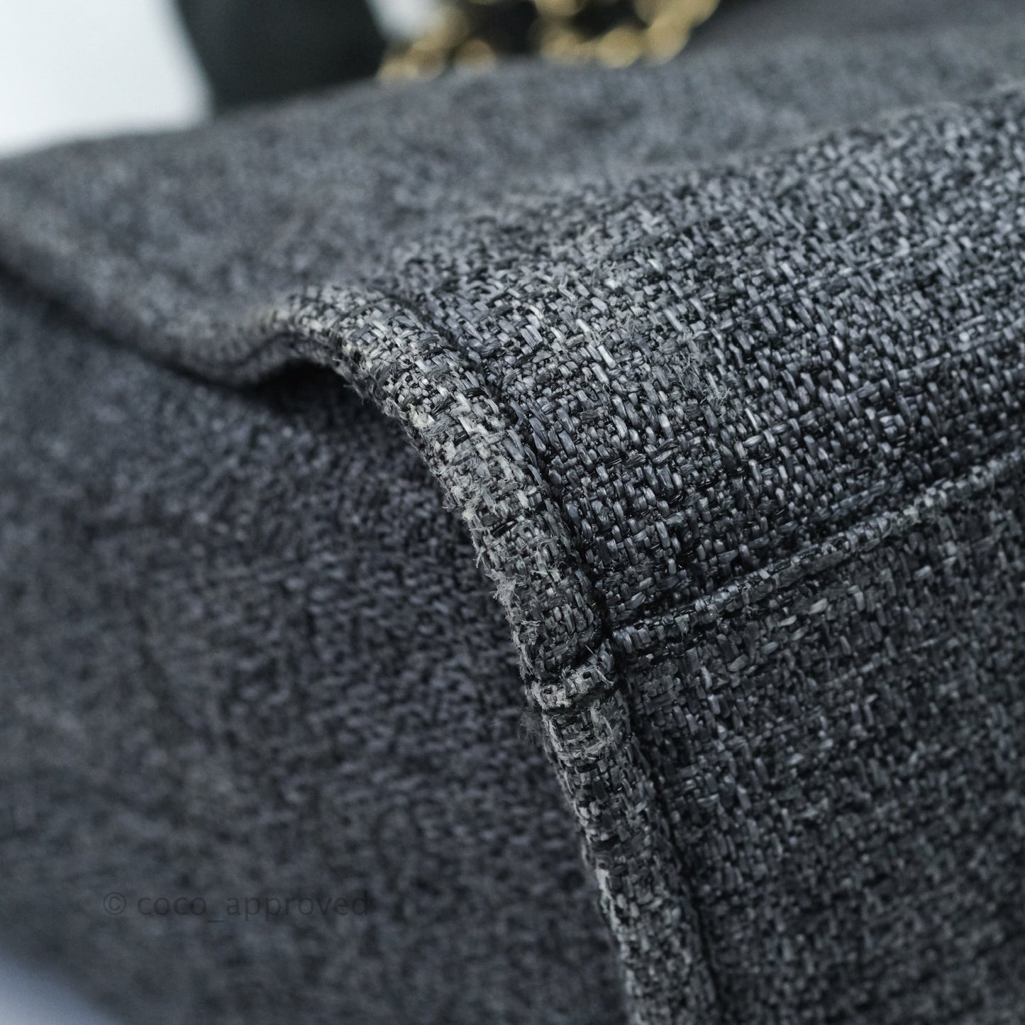 Chanel Large Deauville Charcoal Grey Canvas
