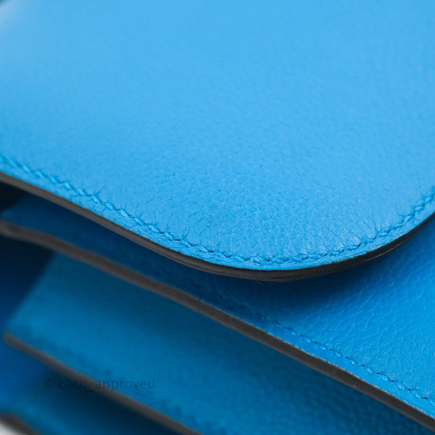 Hermès Constance 24 Bleu Frida Evercolor Gold Hardware