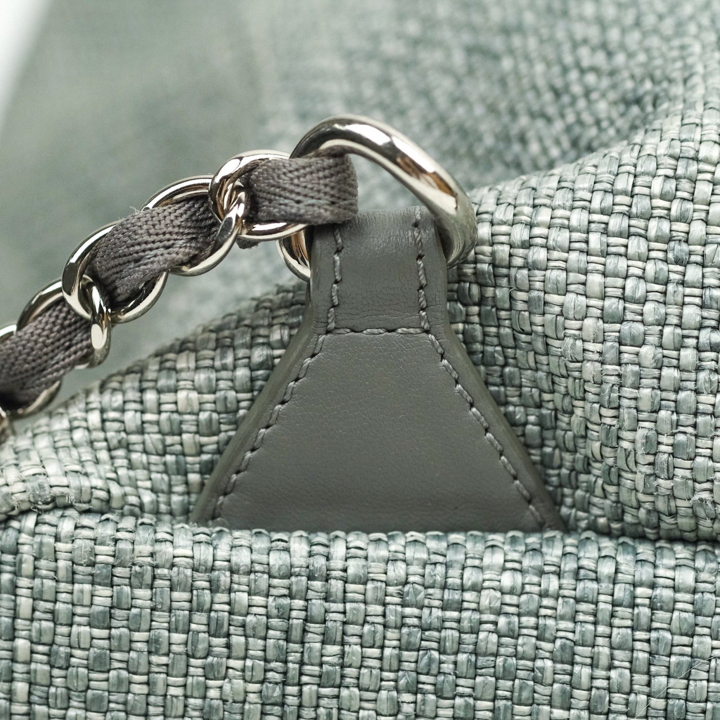 Chanel Canvas Deauville Backpack Grey