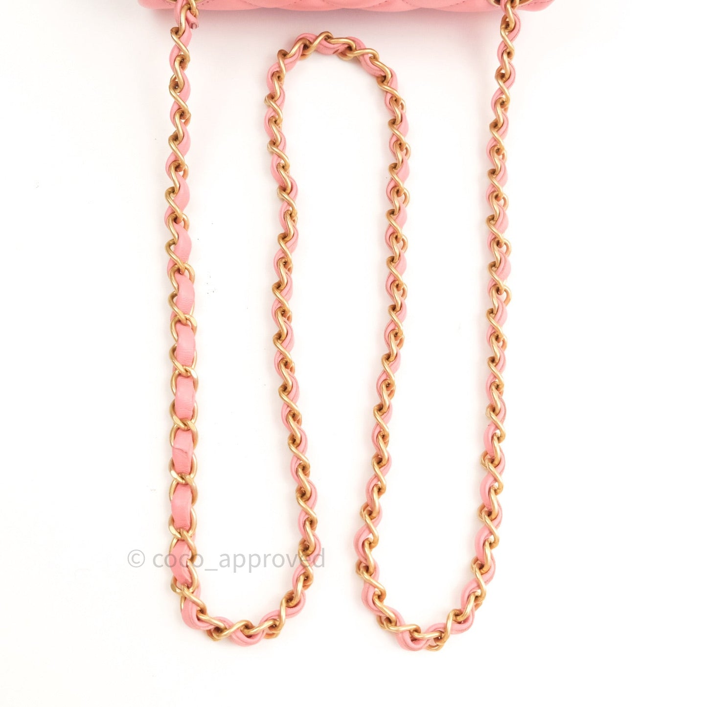 Chanel Mini Square Pink Lambskin Gold Hardware