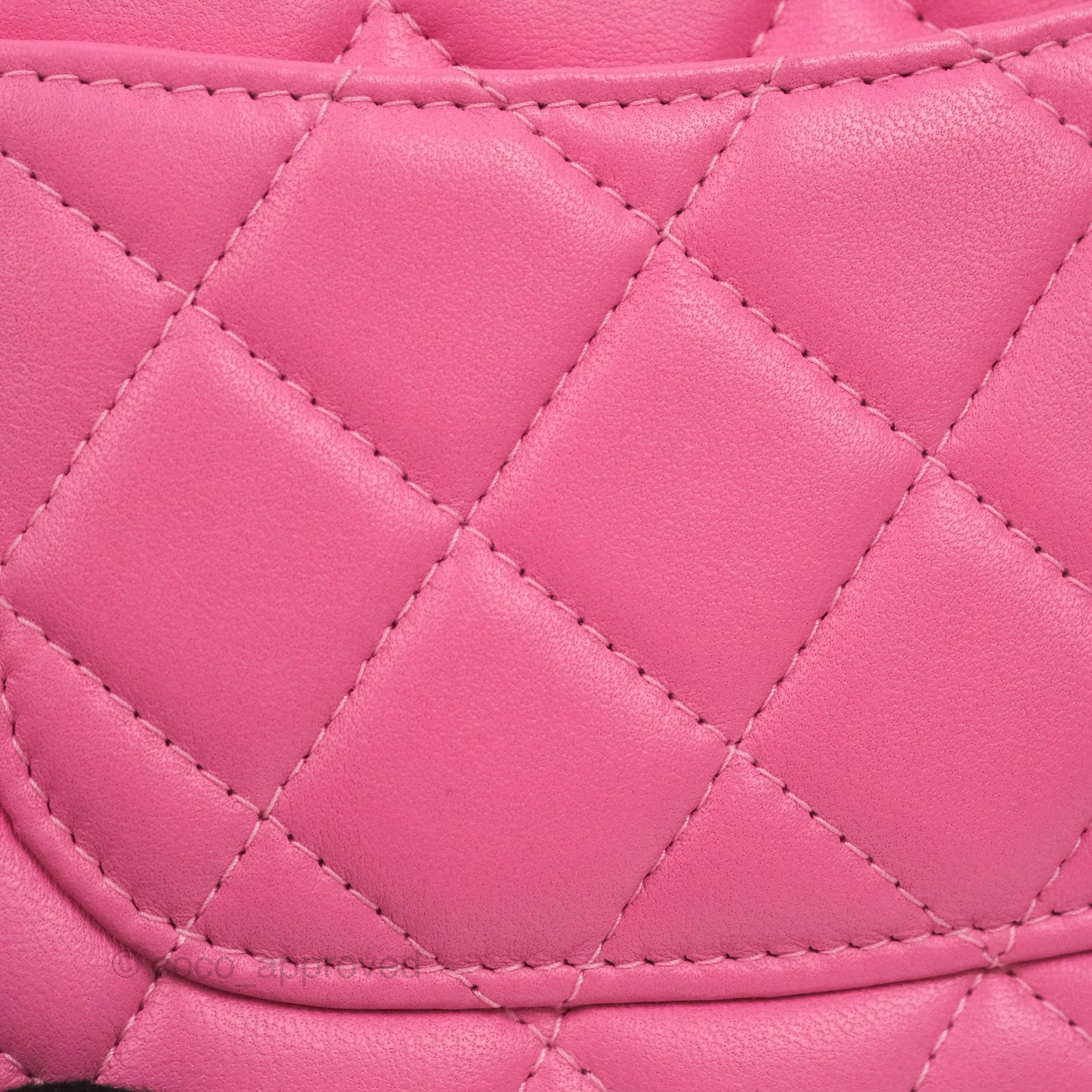 Chanel Quilted Pearl Crush Wallet on Chain WOC Pink Lambskin Aged Gold Hardware