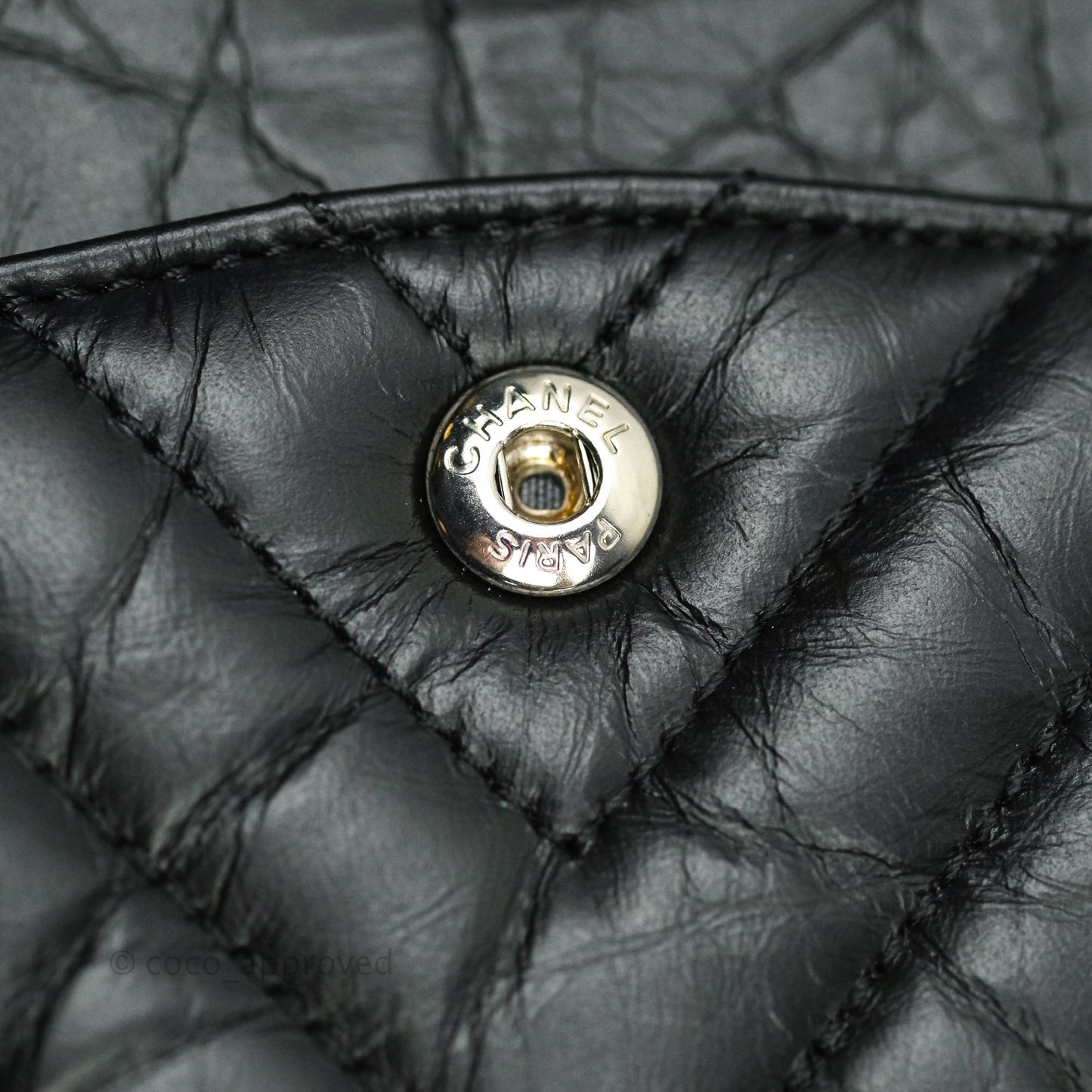 Chanel Reissue Chevron Aged Calfskin So Black Hardware 226