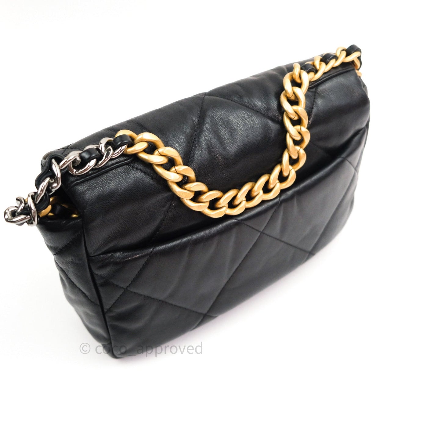 Chanel 19 Small Beige Goatskin Mixed Hardware