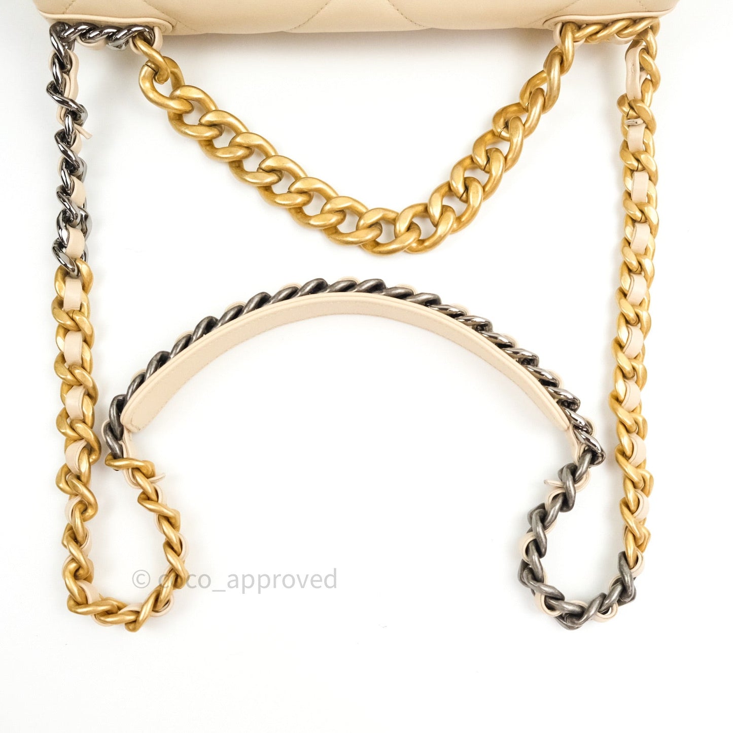 Chanel 19 Medium Beige Lambskin Mixed Hardware