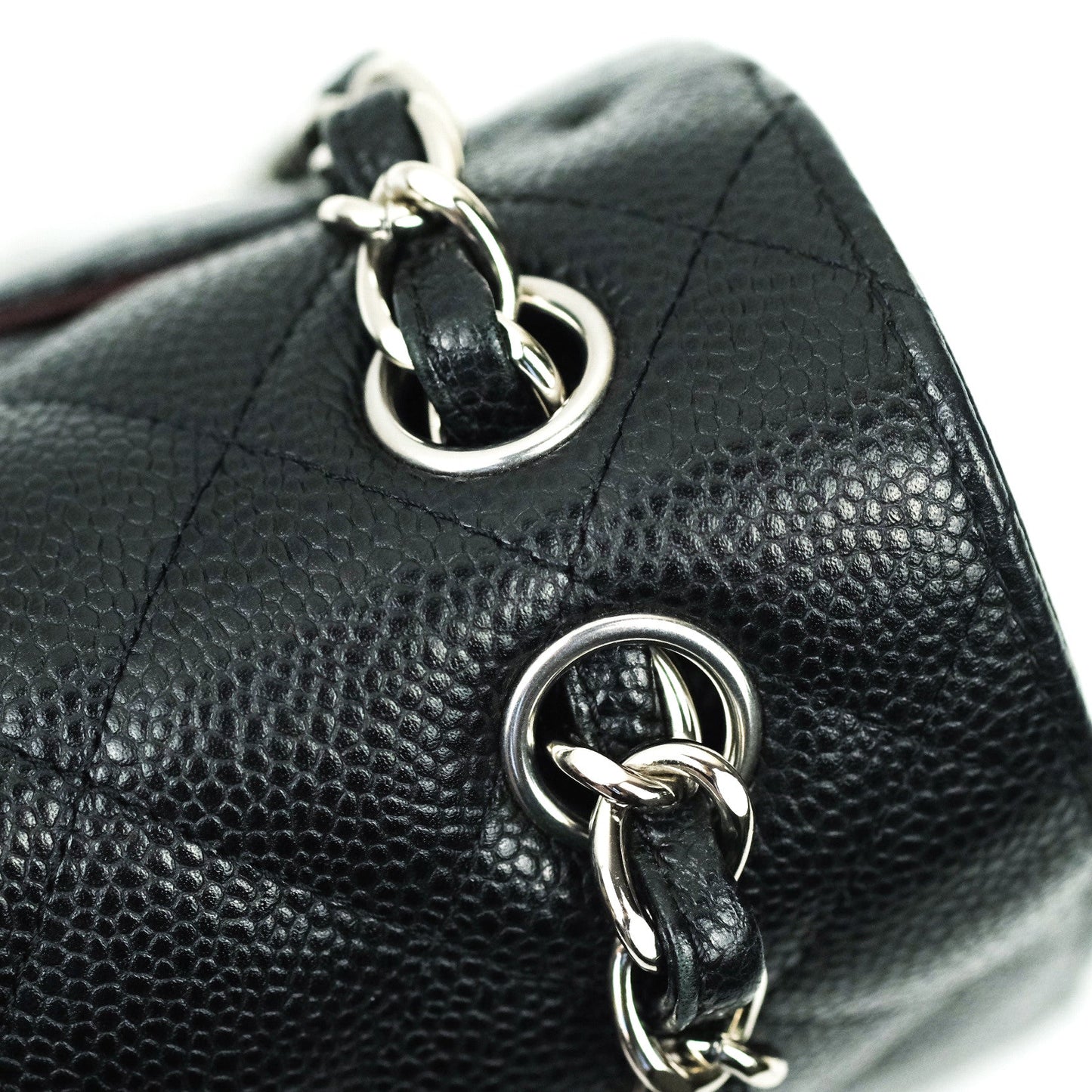Chanel Classic Jumbo Double Flap Black Caviar Silver Hardware⁣⁣