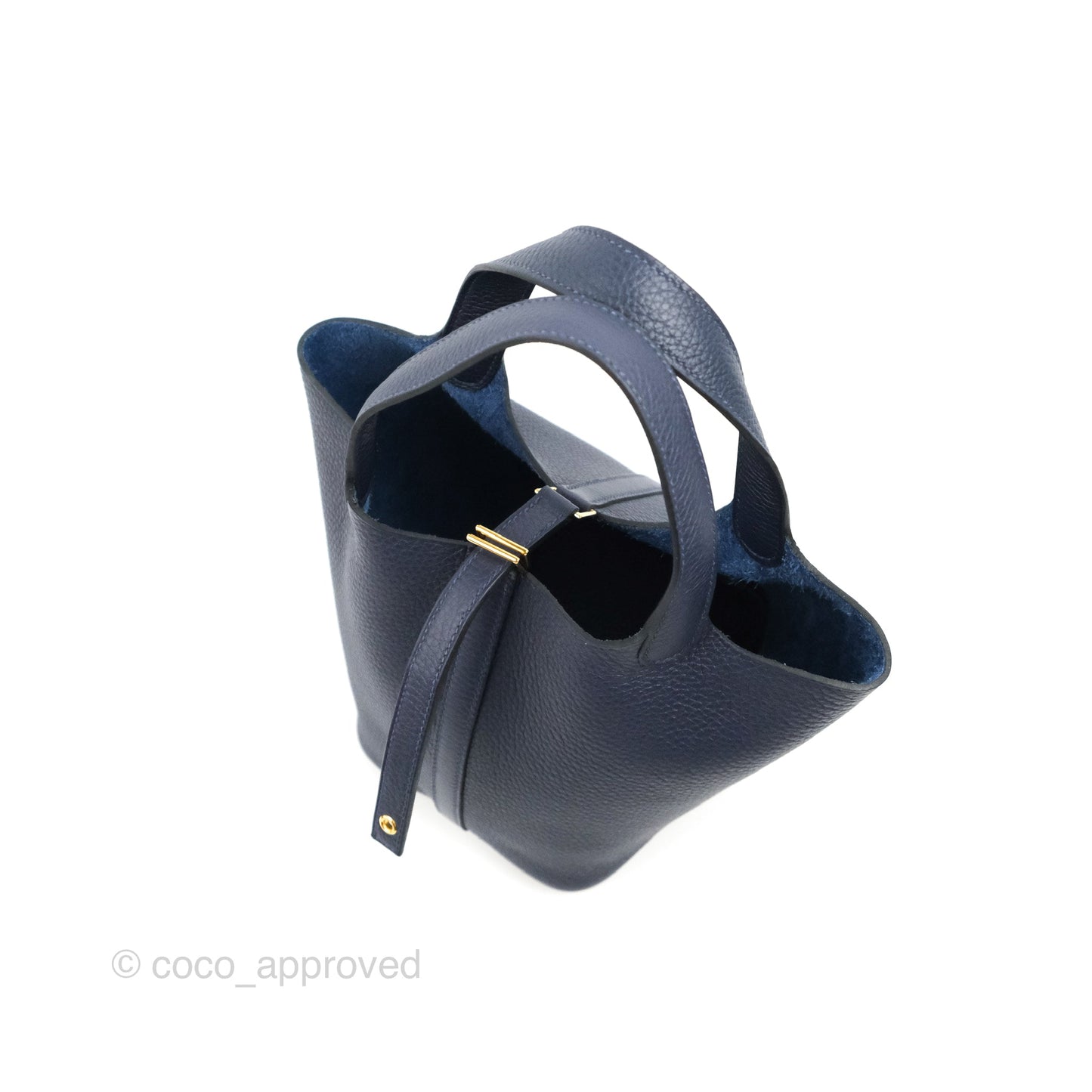 Hermès Picotin 18 PM Bleu Nuit Clemence Gold Hardware