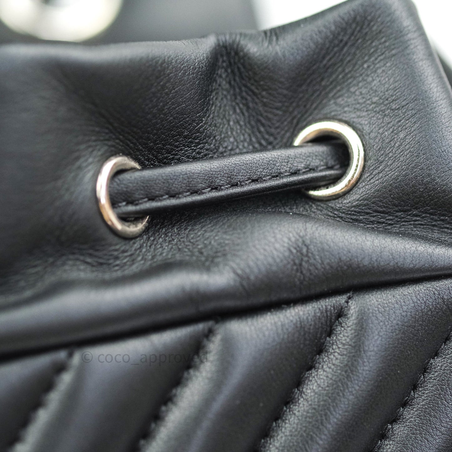 Chanel Calfskin Chevron Small Urban Spirit Backpack Black Silver Hardware