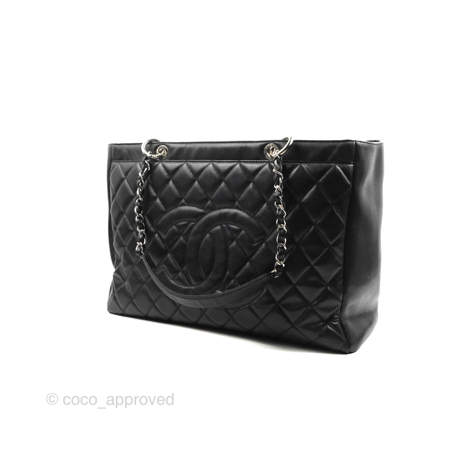 Chanel XL Shopping Tote Black Caviar Silver Hardware