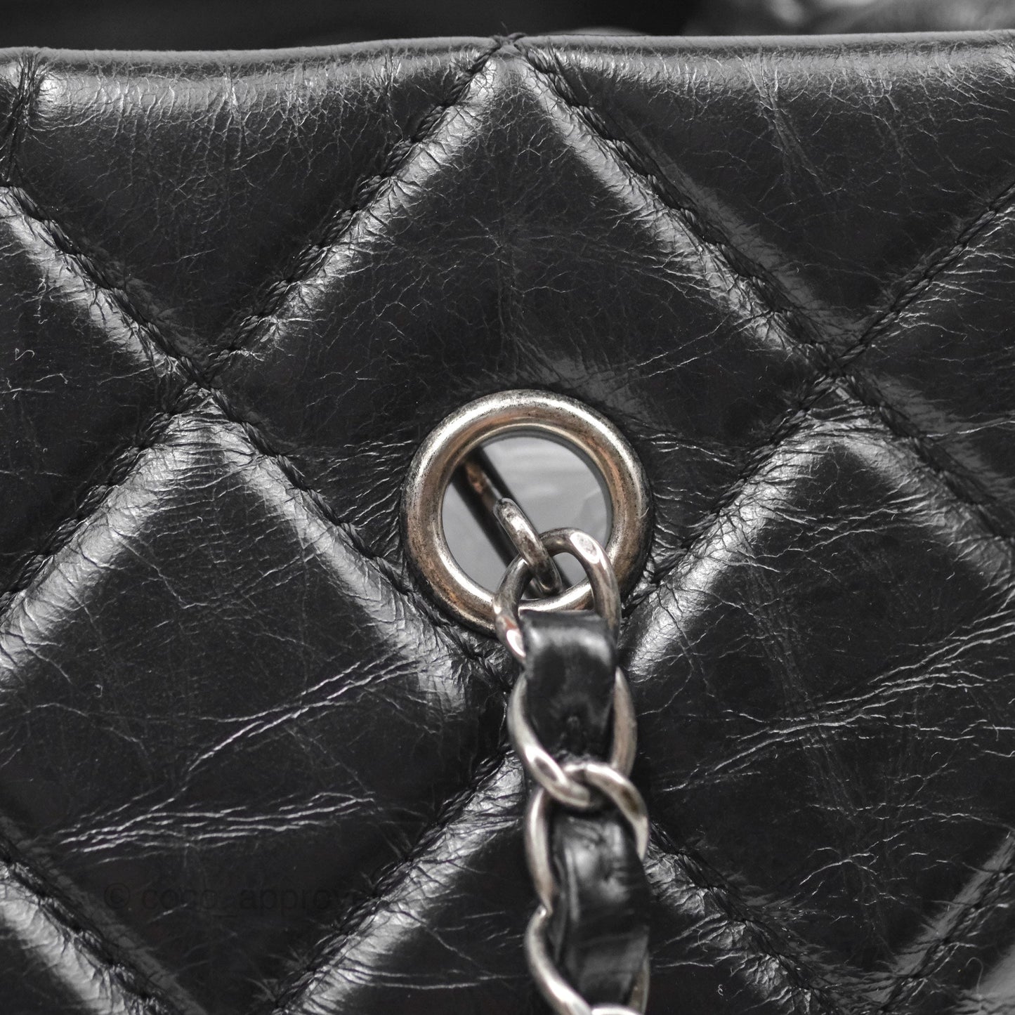 Chanel Large Shopping Tote Black Ruthenium Hardware