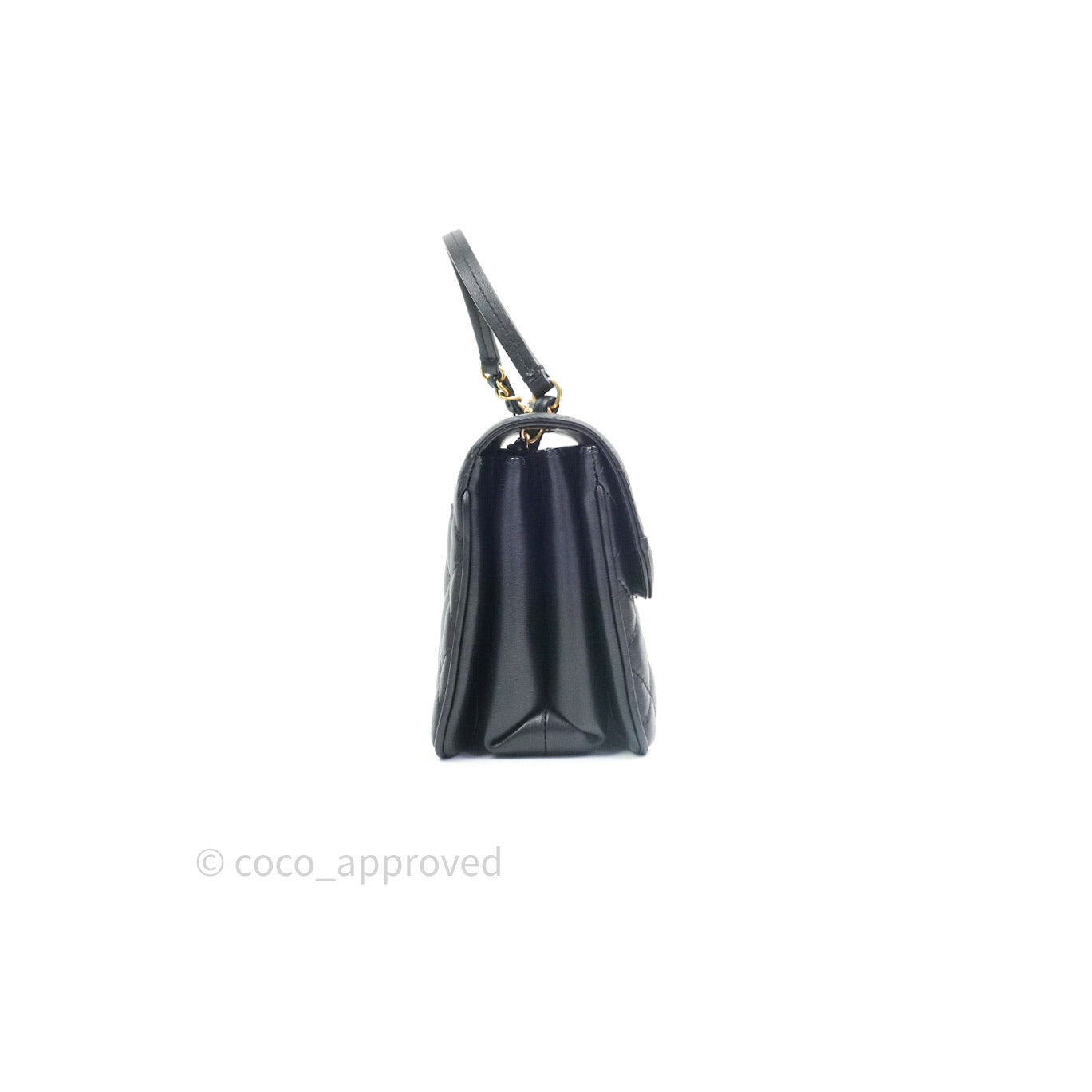 Chanel Coco Vintage Flap Bag Black Lambskin Gold Hardware 18C
