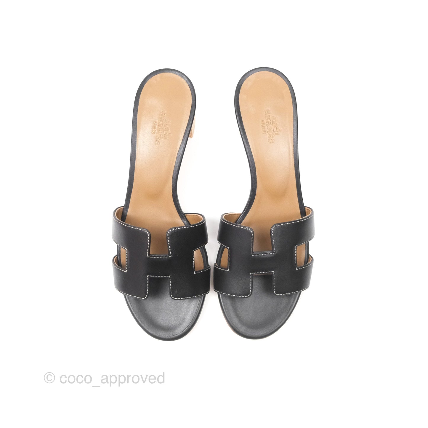Hermès Oasis Noir 89 Sandals Size 36.5