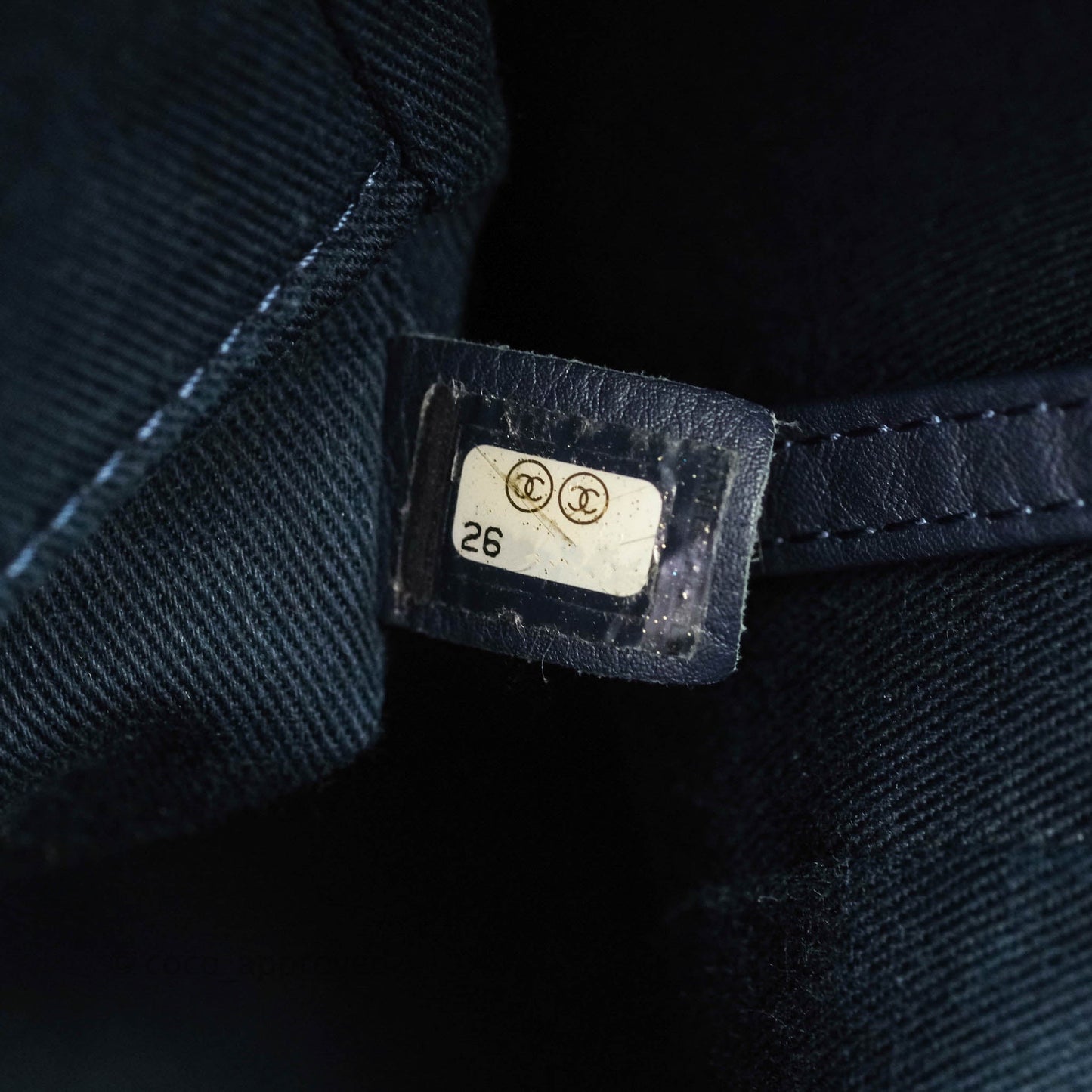 Chanel Large Deauville Blue Canvas Gold Hardware