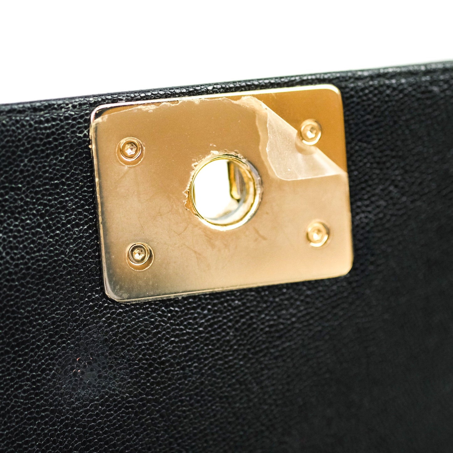 Chanel Boy Chevron Medium Black Caviar Gold Hardware