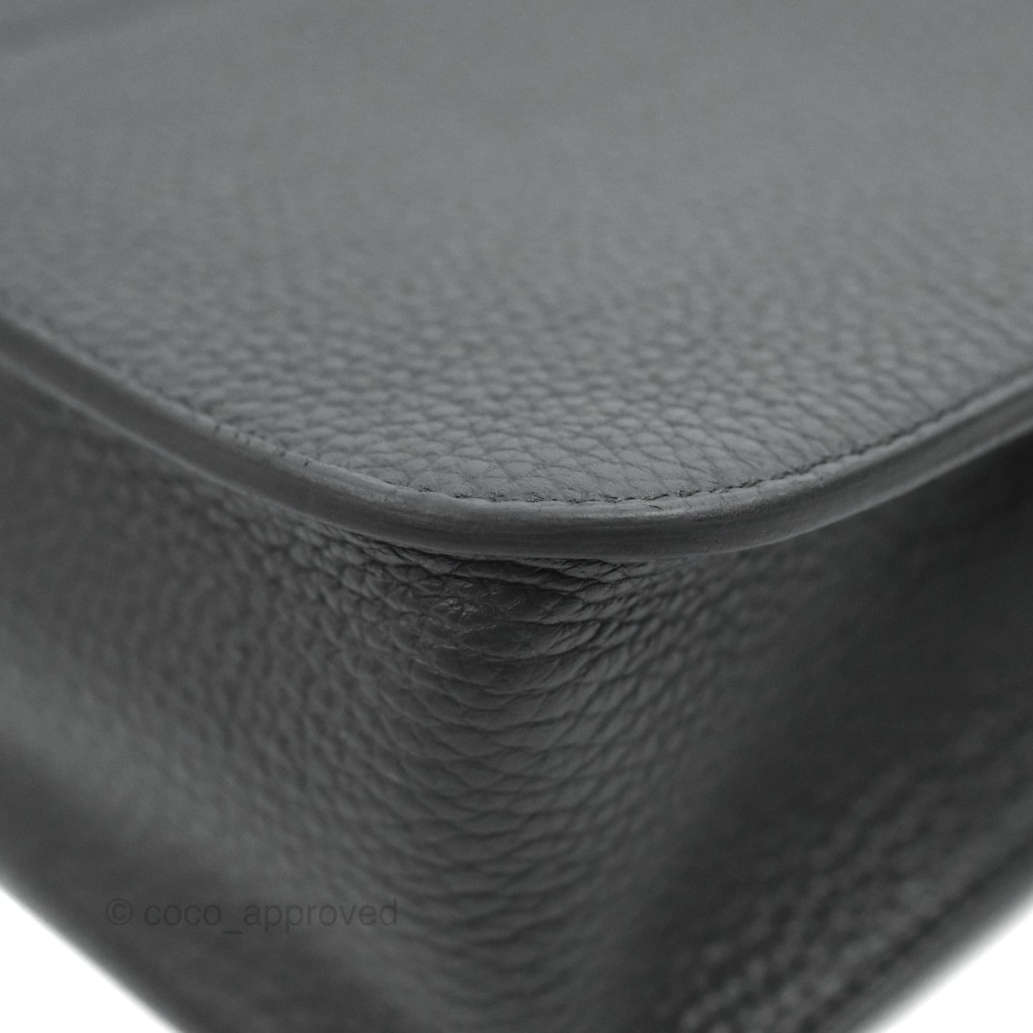 Hermès Halzan 25 Black Clemence Palladium Hardware
