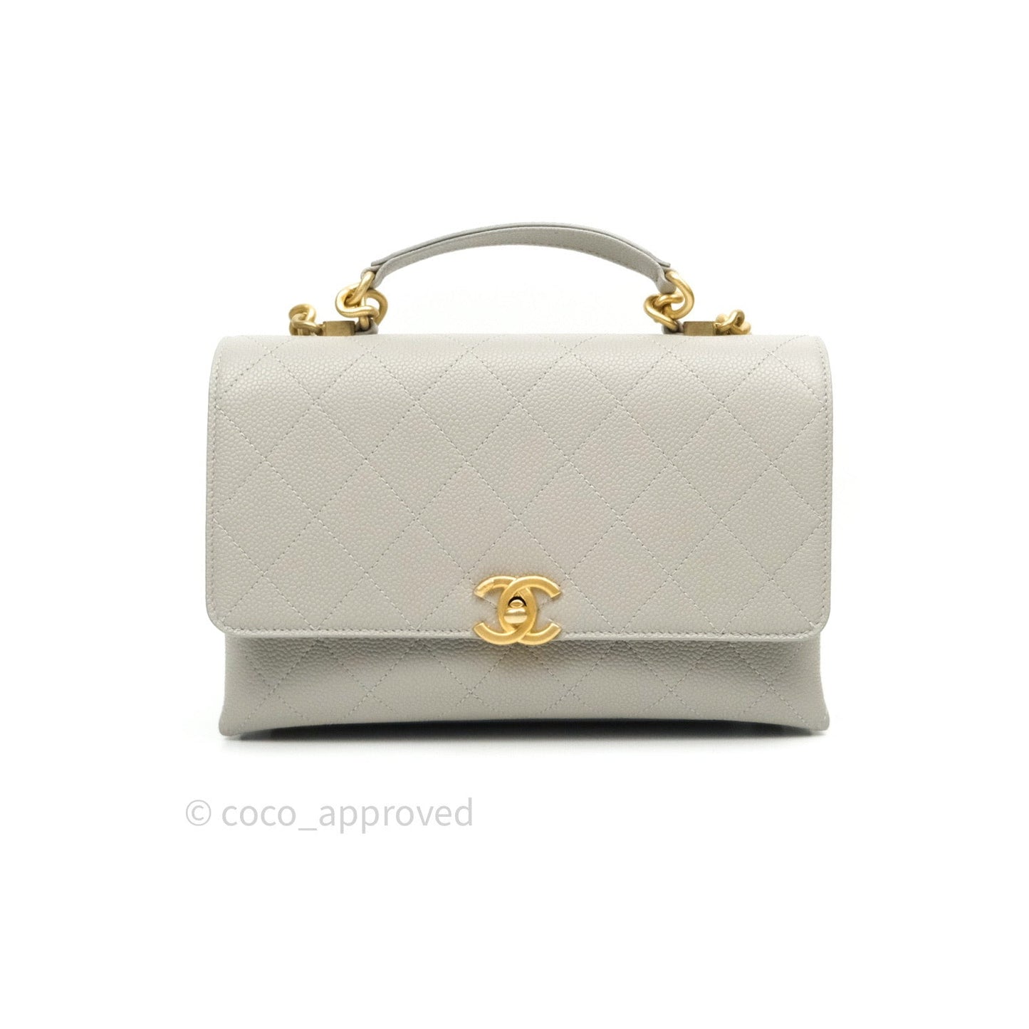 Chanel Chic Affinity Small Grained Calfskin Grey Gold Hardware