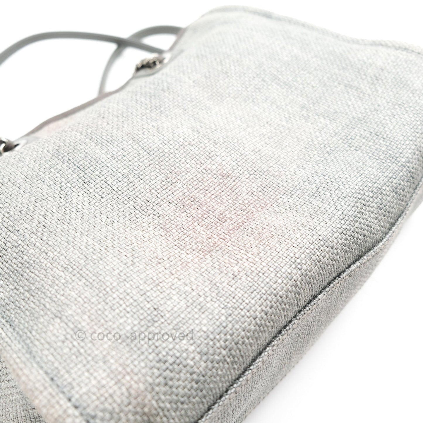 Chanel Canvas Deauville Medium Tote Grey