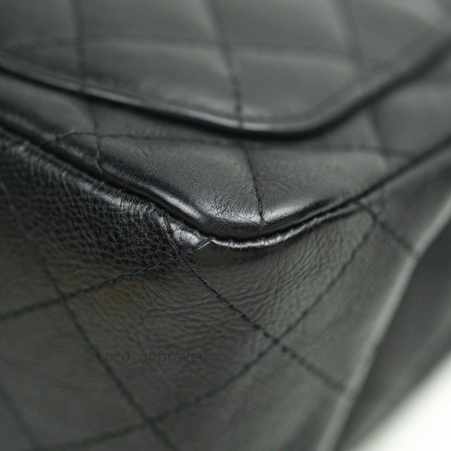 Chanel Quilted Mini Square Flap So Black Crumpled Calfskin