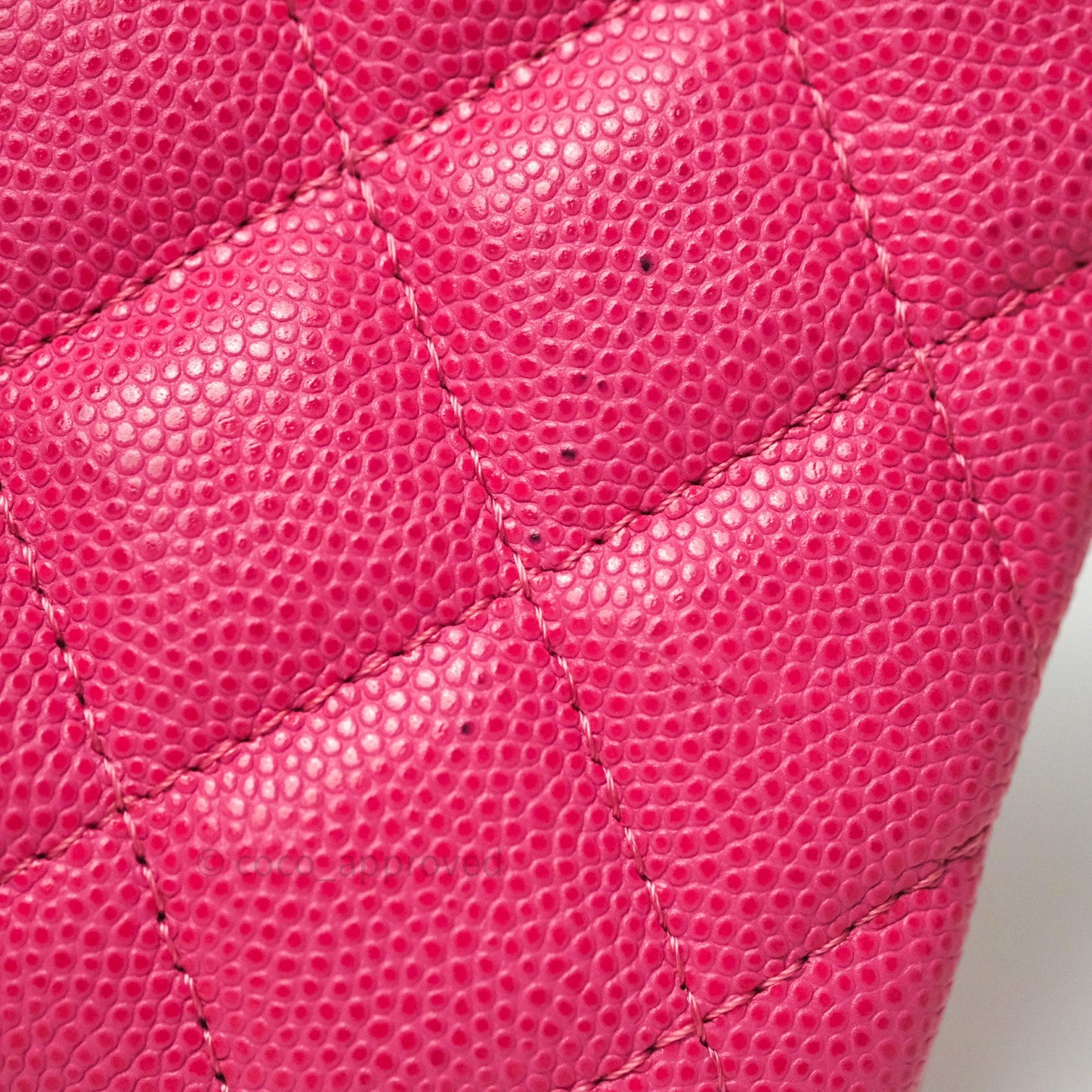 Chanel Quilted Mini O Case Pink Caviar Gold Hardware