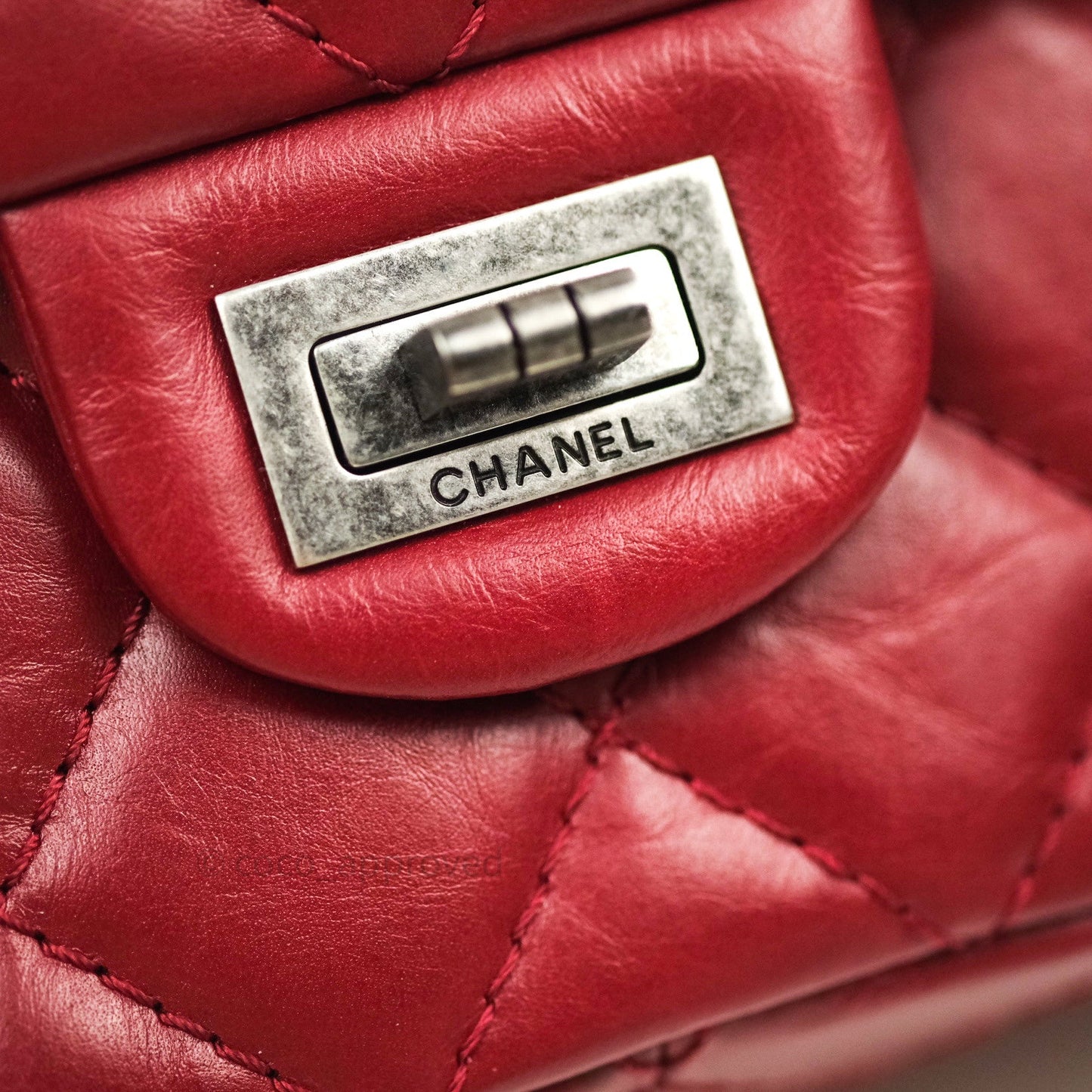 Chanel Reissue Quilted Aged Calfskin Dark Red Ruthenium Hardware 226