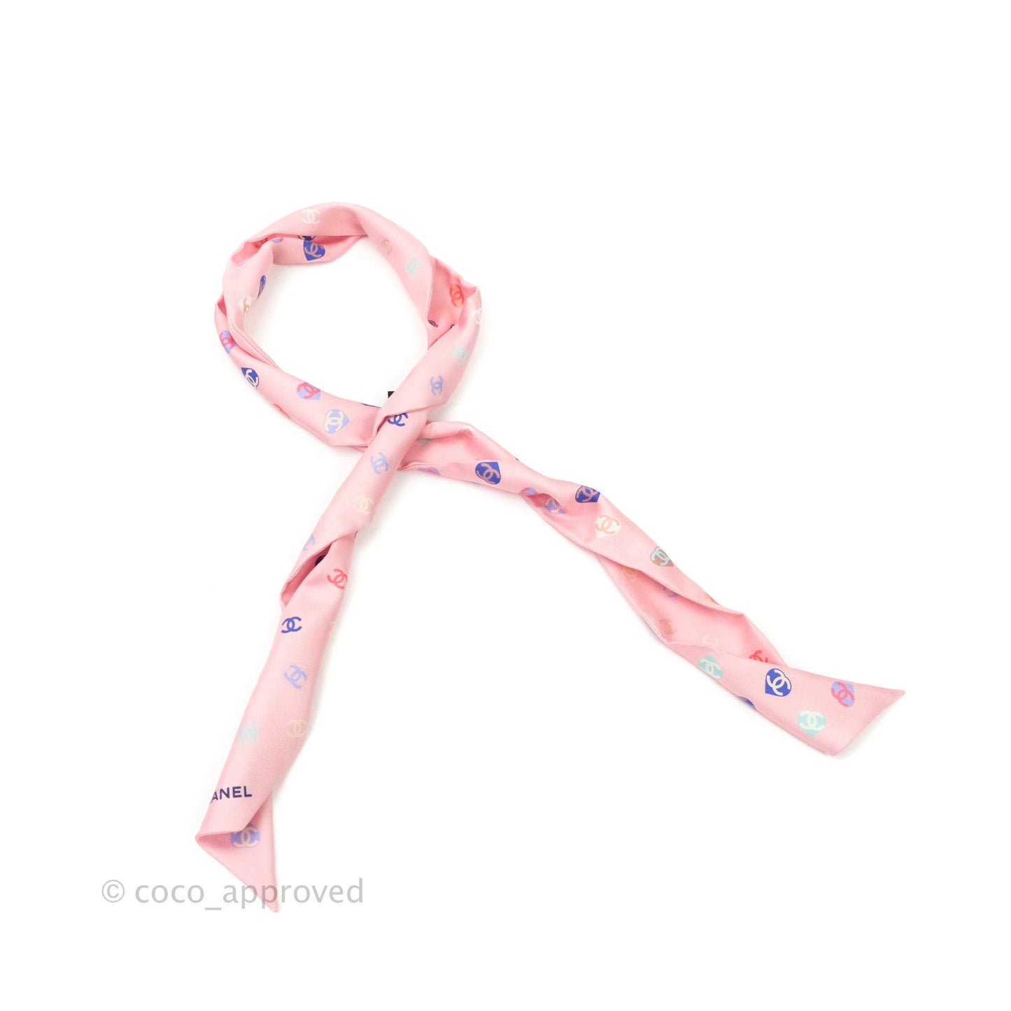 Chanel CC Silk Twilly in Pink