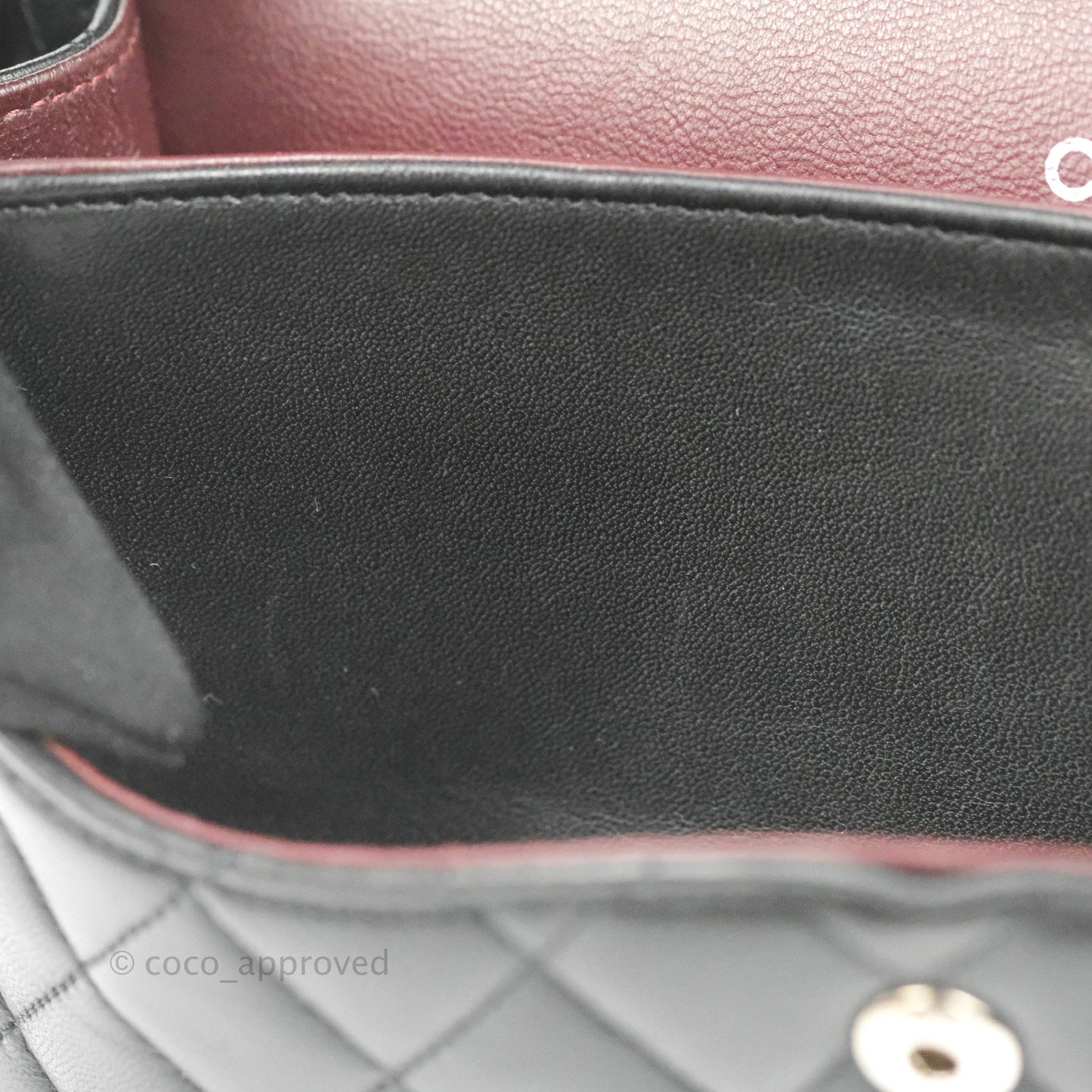Chanel Classic M/L Medium Flap Quilted Black Lambskin Silver Hardware