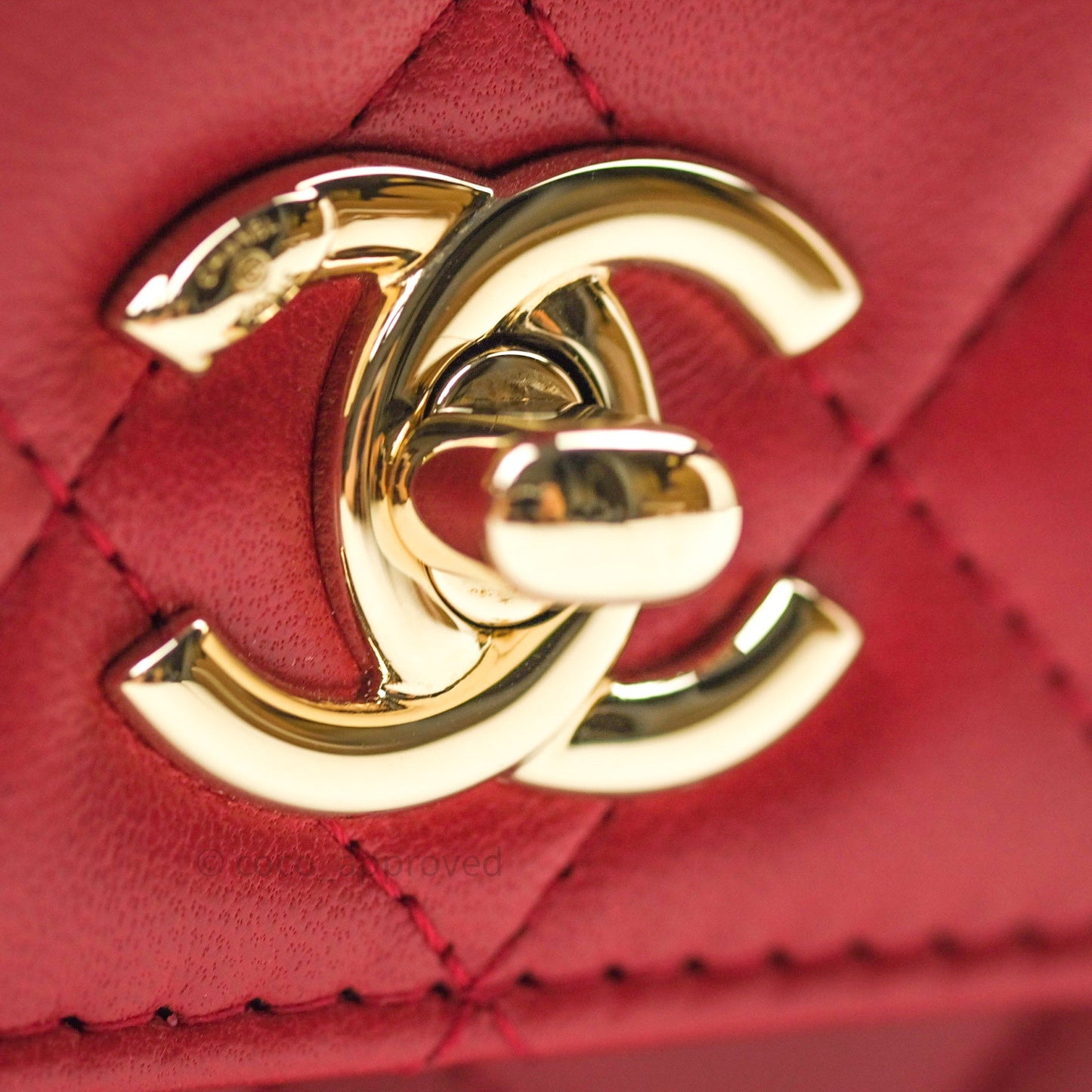 Chanel Trendy CC WOC Wallet on Chain Red Lambskin Gold Hardware