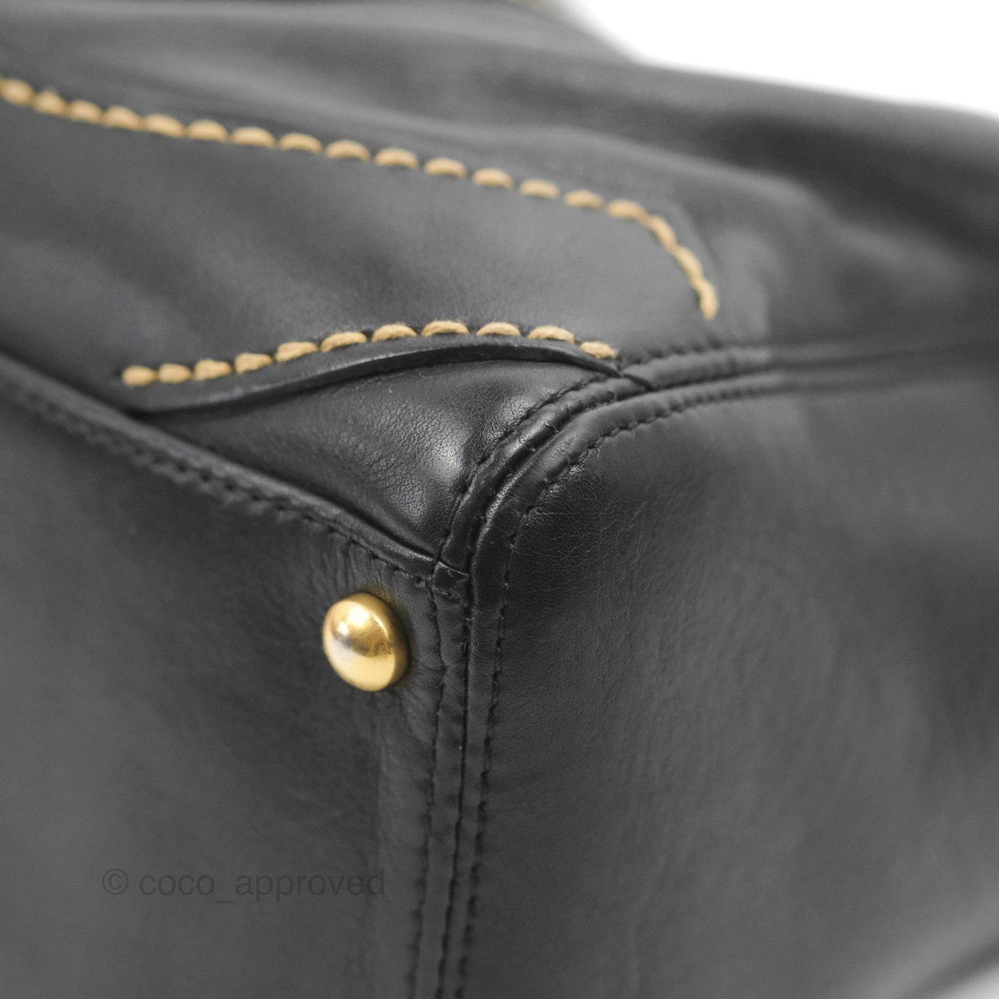Chanel Vintage CC Shoulder Bag Black Calfskin